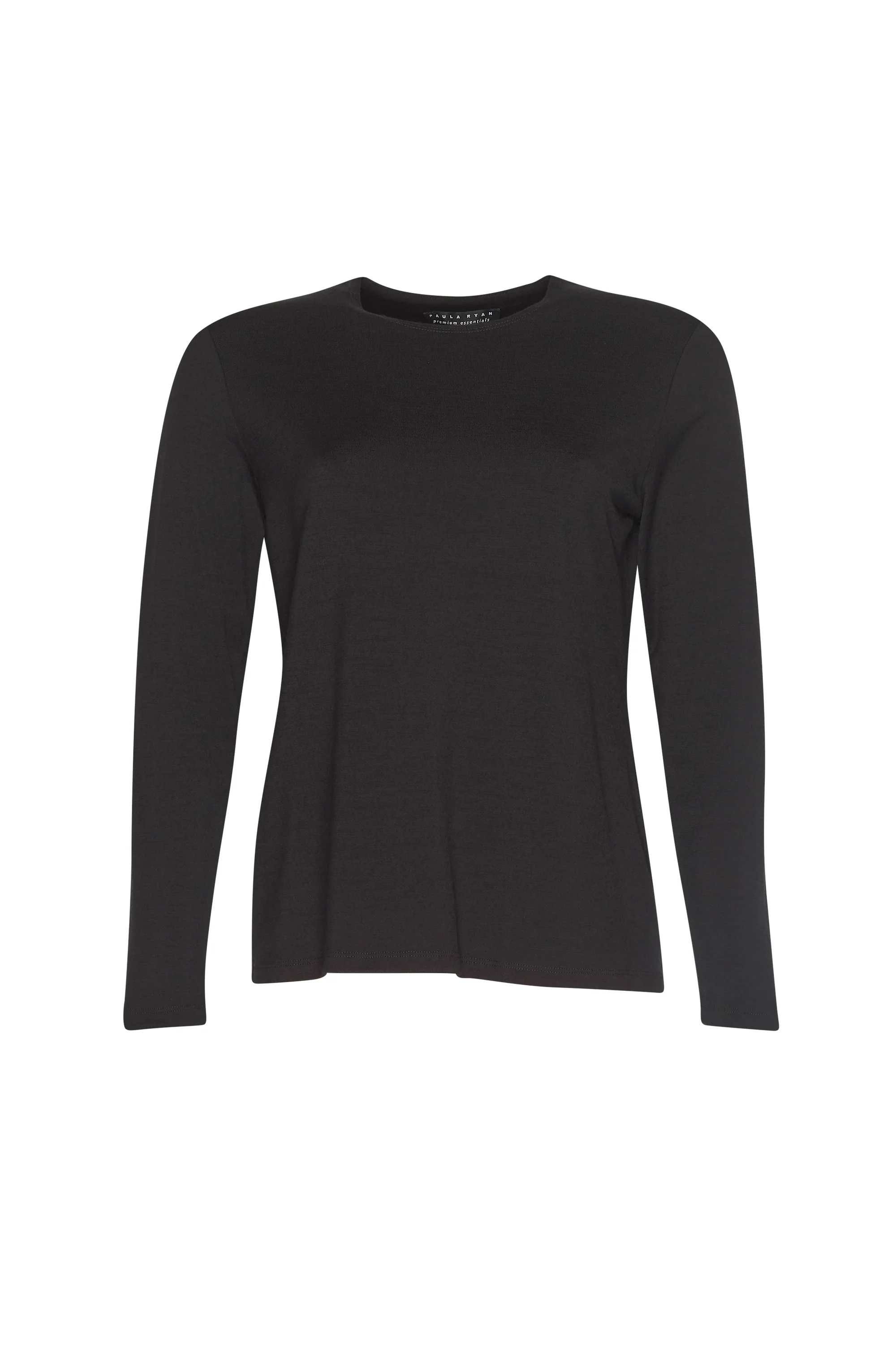 Easy Fit Sleeve Crew Neck Top - Black - Image 3