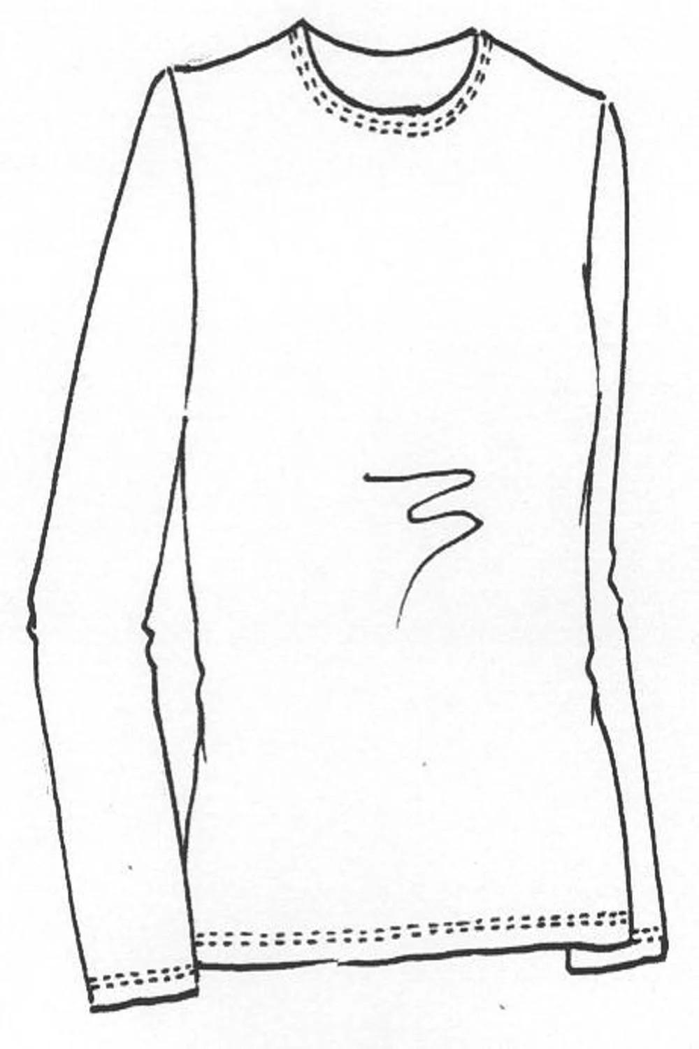 Easy Fit Sleeve Crew Neck Top - Frussian
