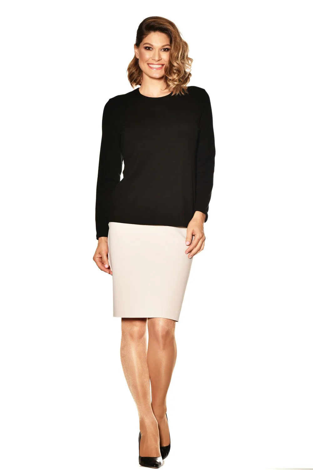 Easy Fit Sleeve Crew Neck Top - Magenta - Image 2