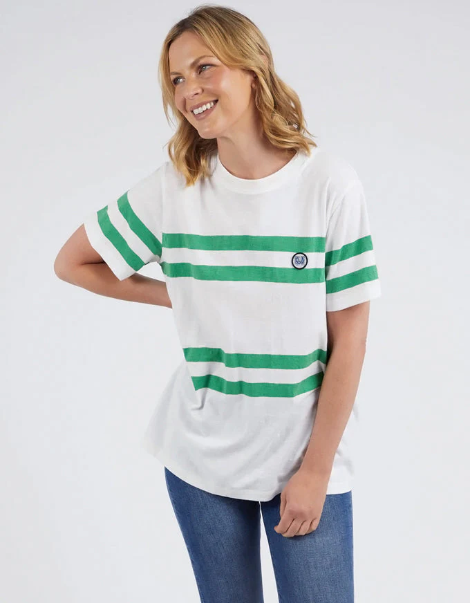Elm Allegra SS Tee - Green/White - Image 2