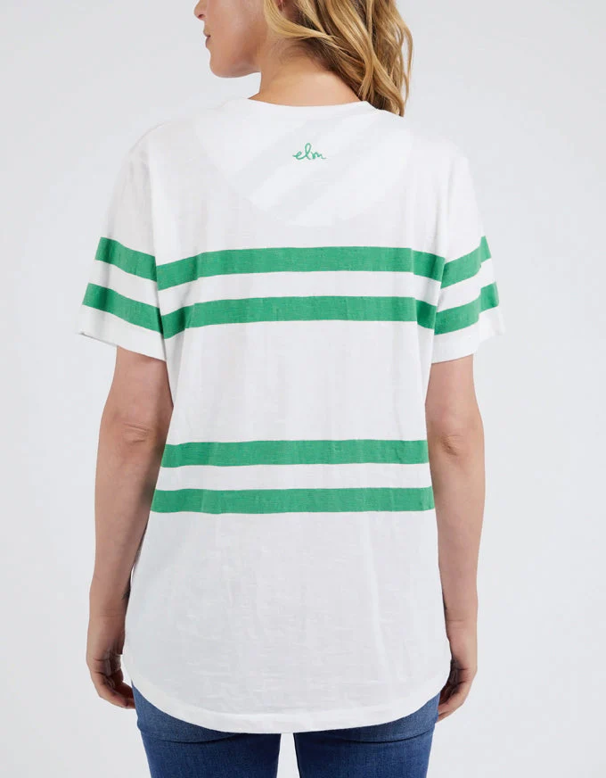 Elm Allegra SS Tee - Green/White - Image 4