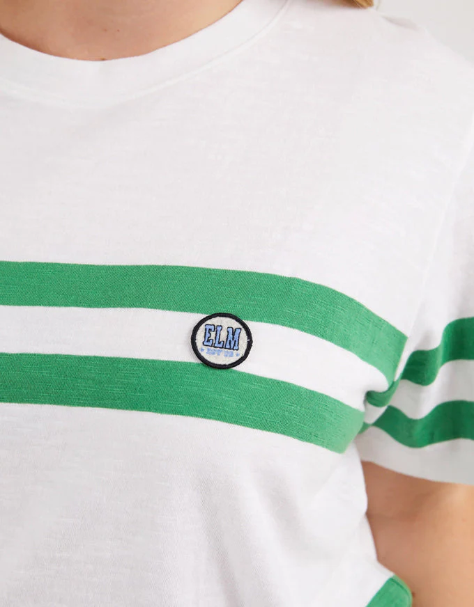 Elm Allegra SS Tee - Green/White - Image 6