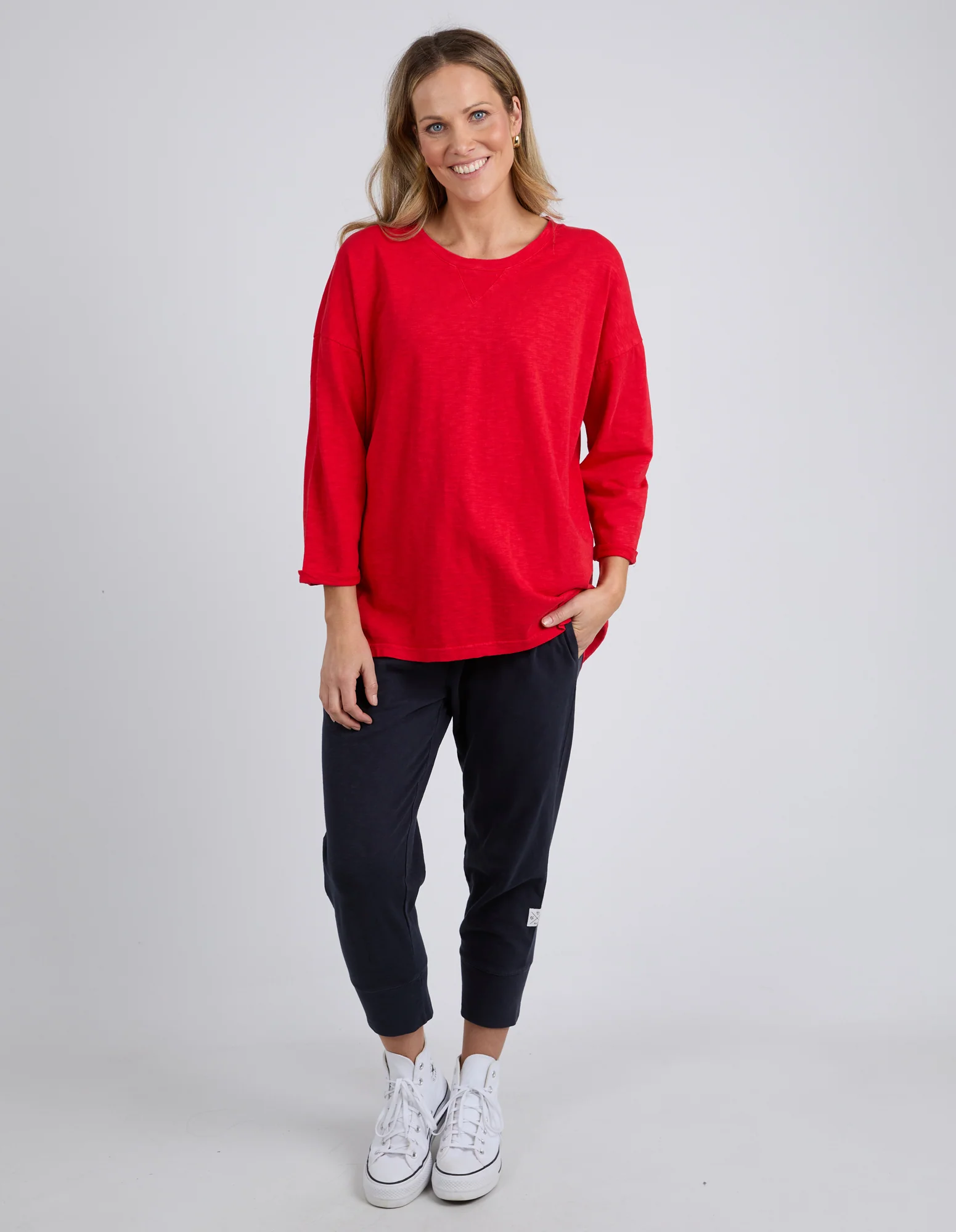 Elm Annie 3/4 Sleeve Tee Poppy - Image 3