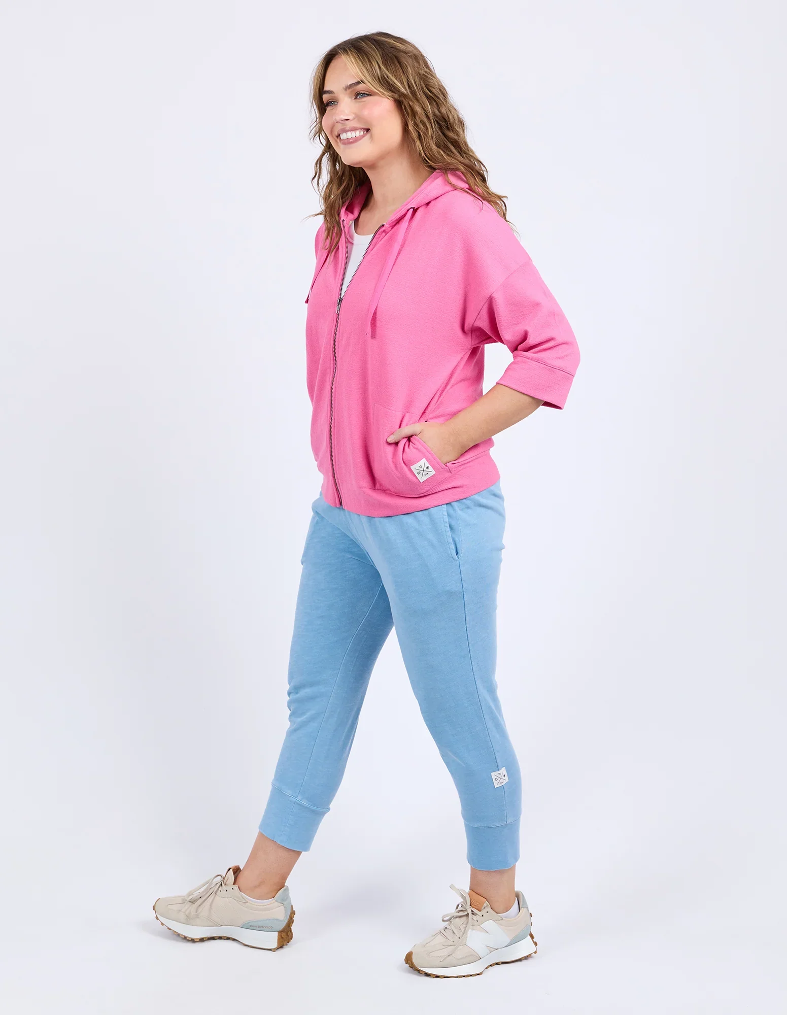 Elm Beachy Zip Hoodie Aurora Pink - Image 3