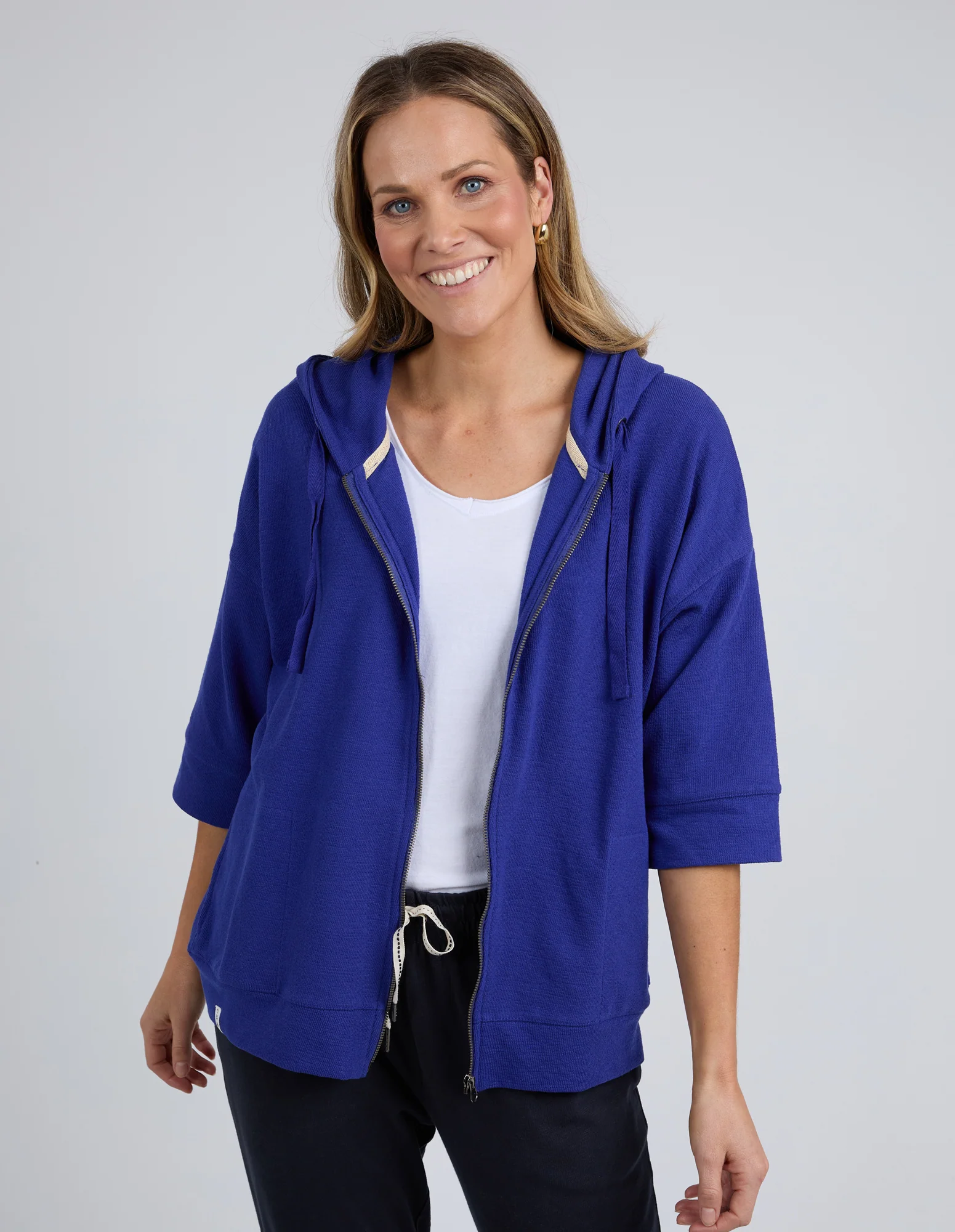 Elm Beachy Zip Hoodie - Deep Blue