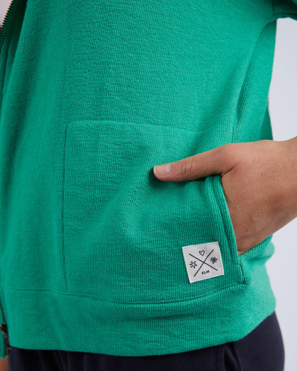 Elm Beachy Zip Hoodie - Green - Image 5