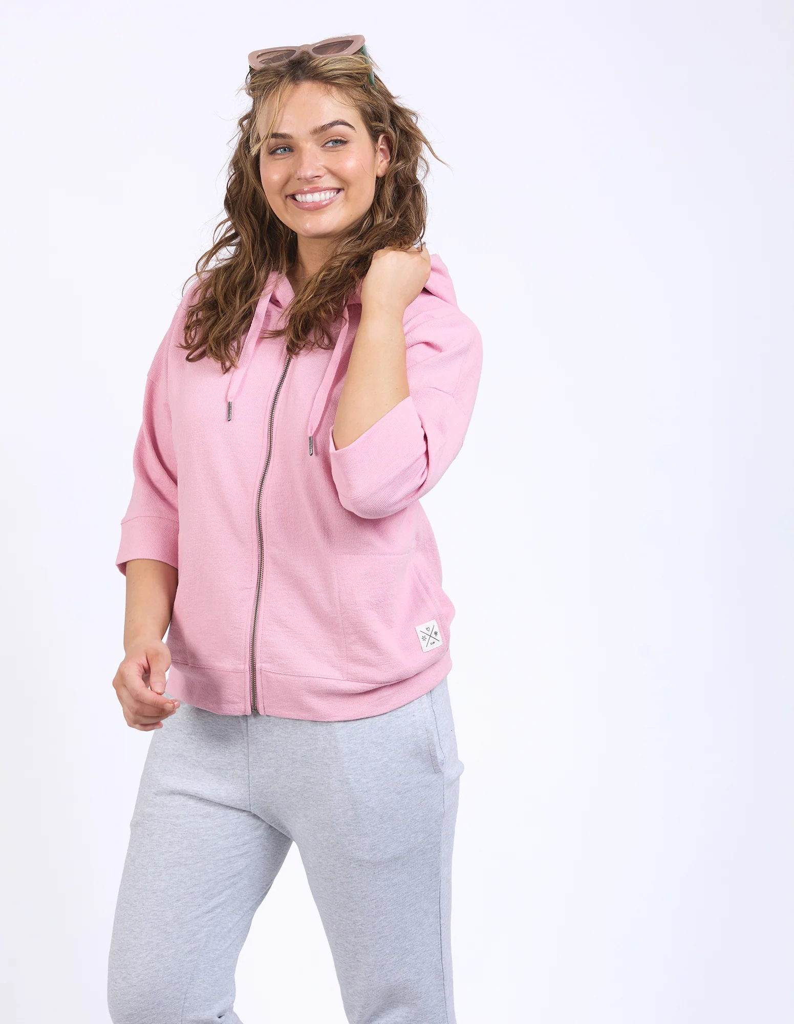 Elm Beachy Zip Hoodie - Soft Pink - Image 2