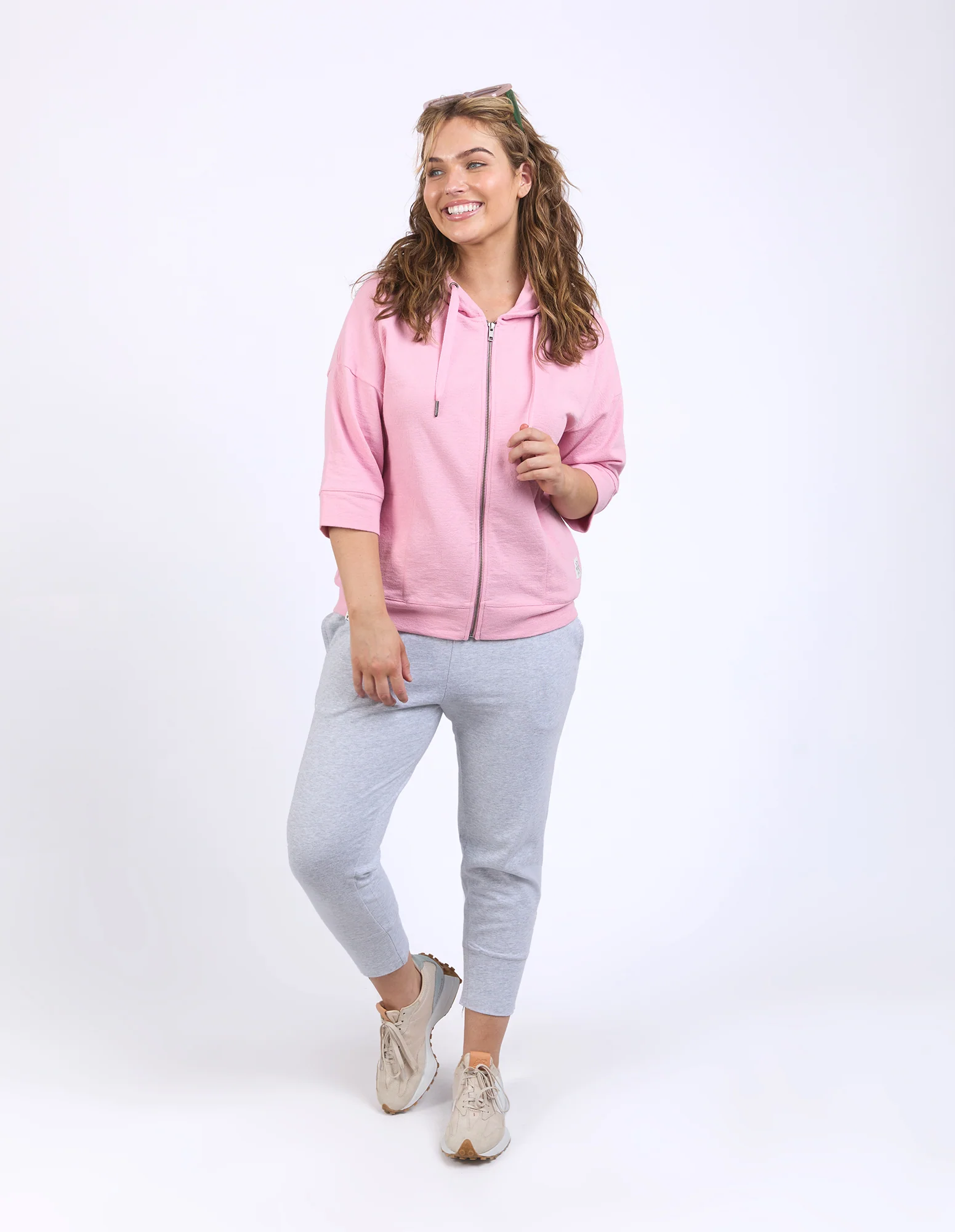 Elm Beachy Zip Hoodie - Soft Pink - Image 6