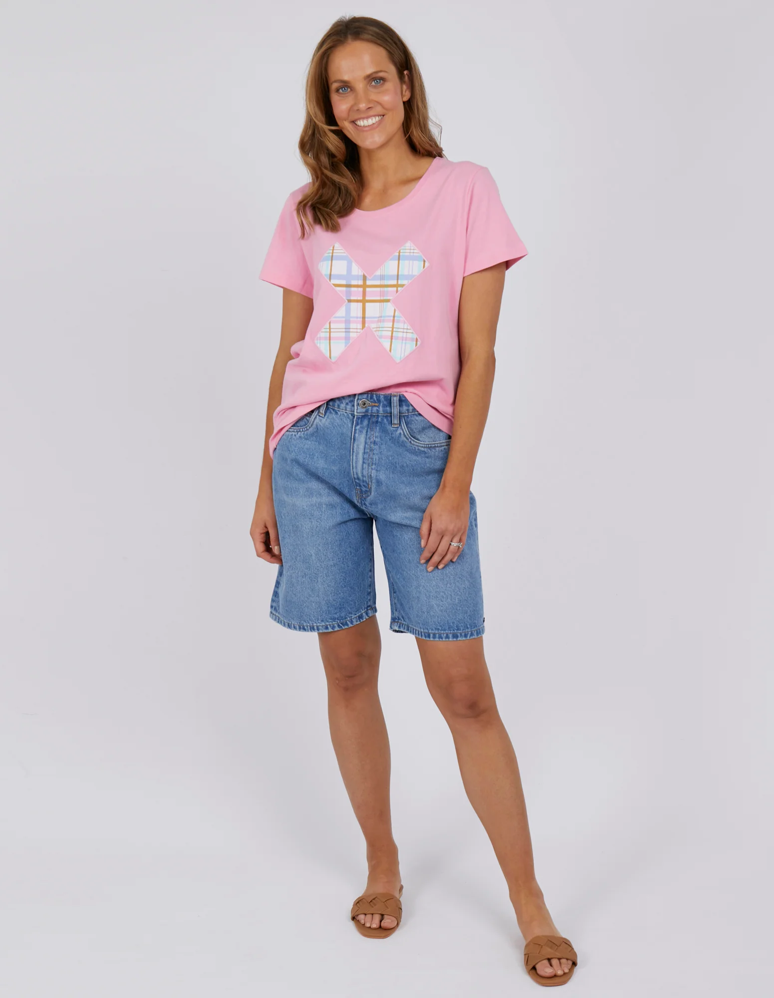 Elm Cross Your Fingers Tee - Sherbet Pink