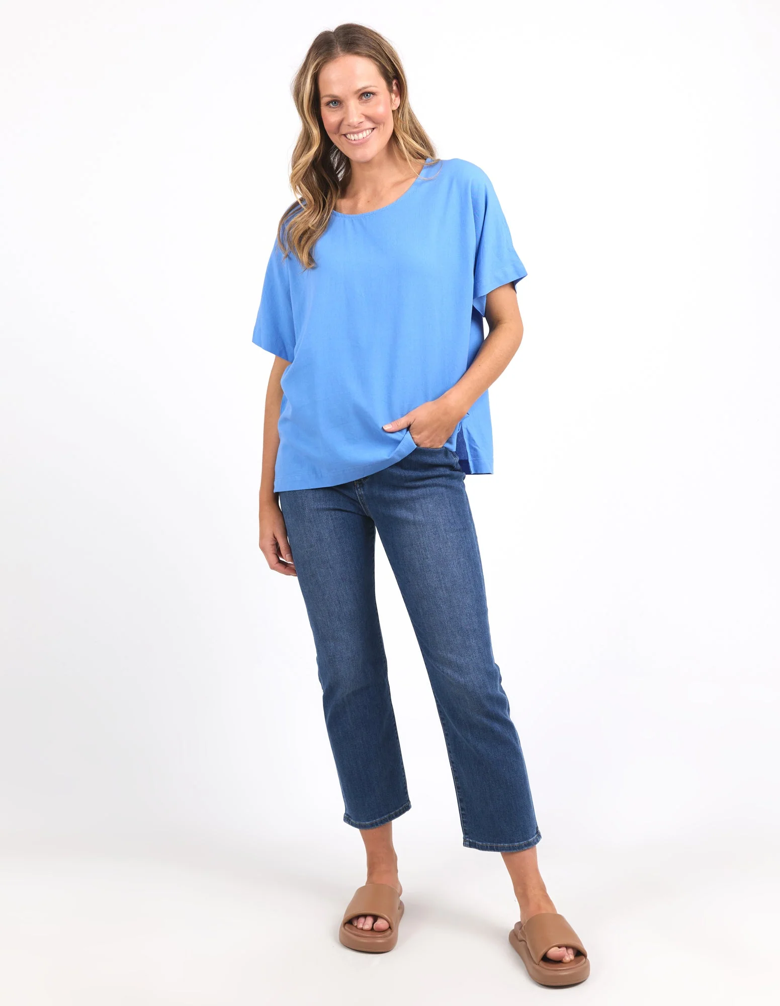 Elm Curtis Woven Tee - Sky Blue - Image 3