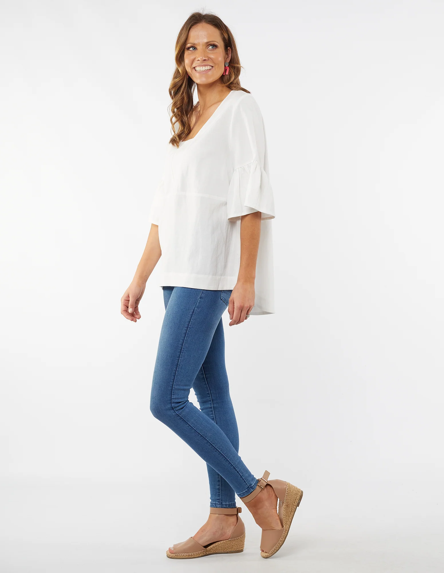 Elm Ellie Frill Top - White - Image 4