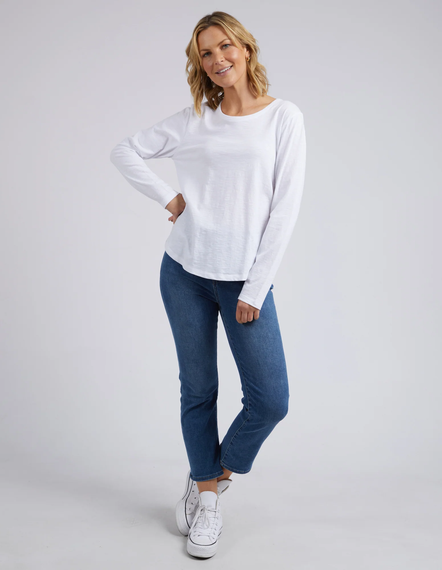 Elm Everyday L/S Tee - White - Image 8