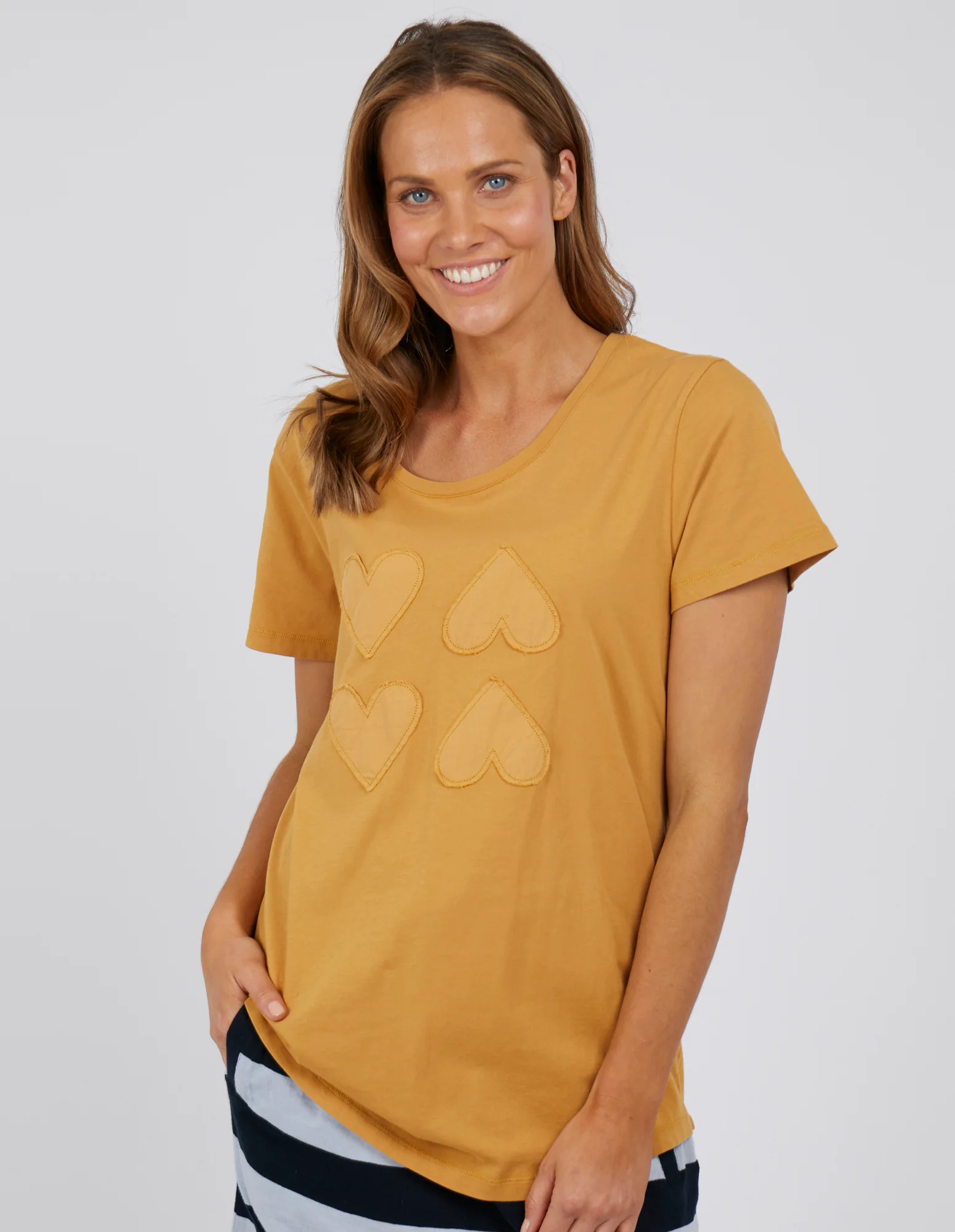 Elm Fall In Love Tee - Mustard - Image 2
