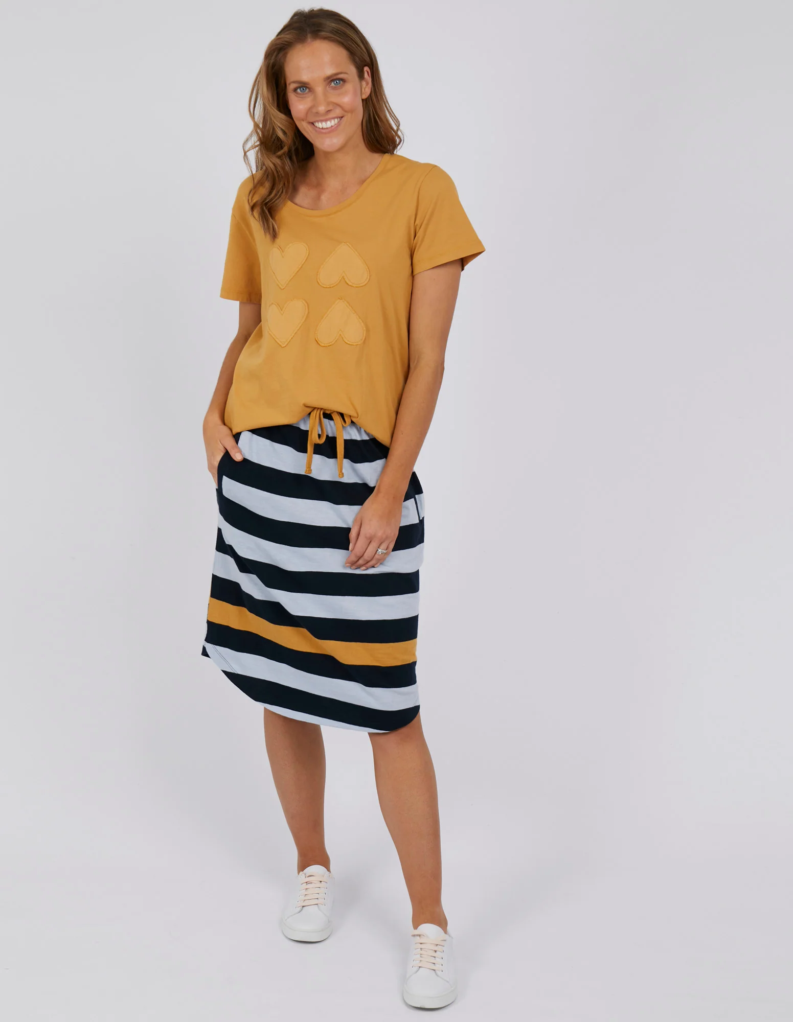Elm Fall In Love Tee - Mustard - Image 3