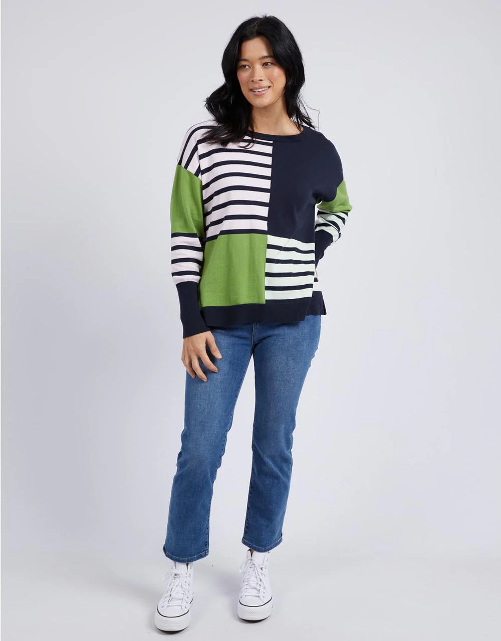Elm Fig Mixed Knit Navy - Image 2