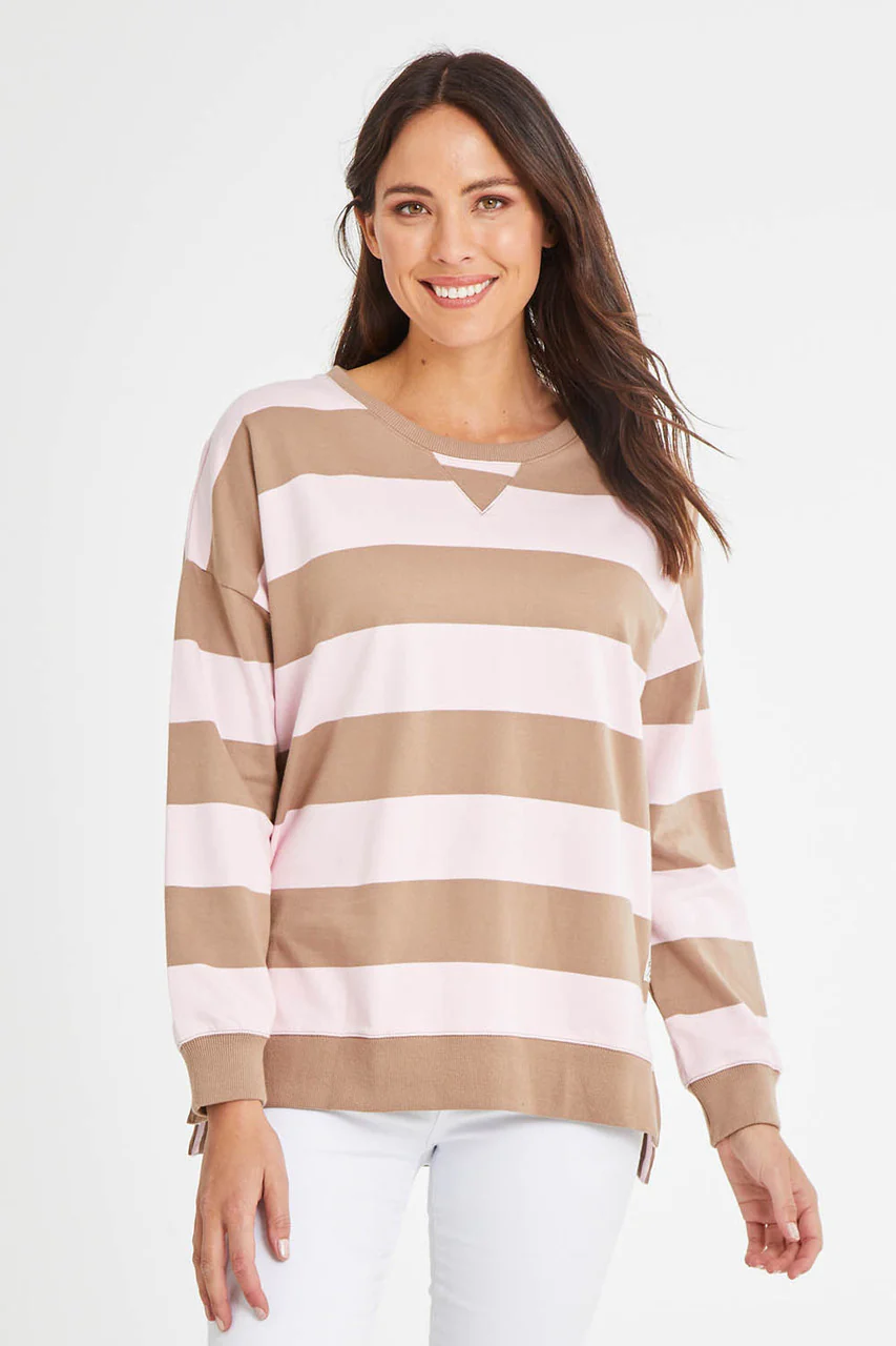 Elm Billie Block Stripe Crew