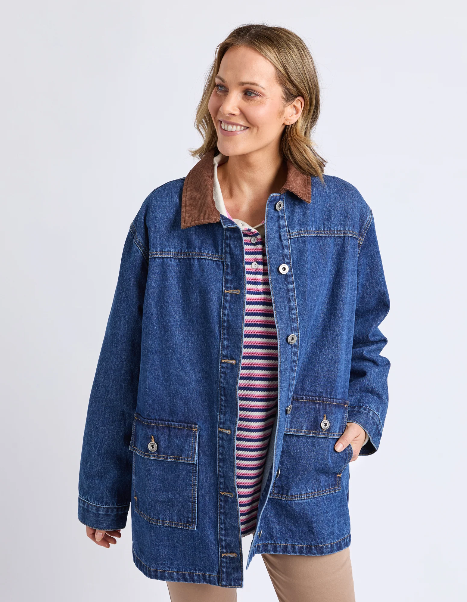 Elm Lilian Denim Barn Jacket