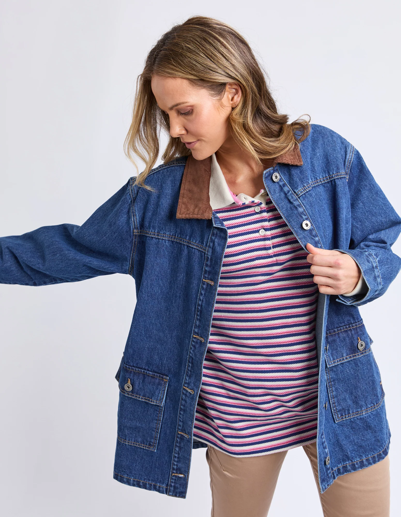 Elm Lilian Denim Barn Jacket - Image 2