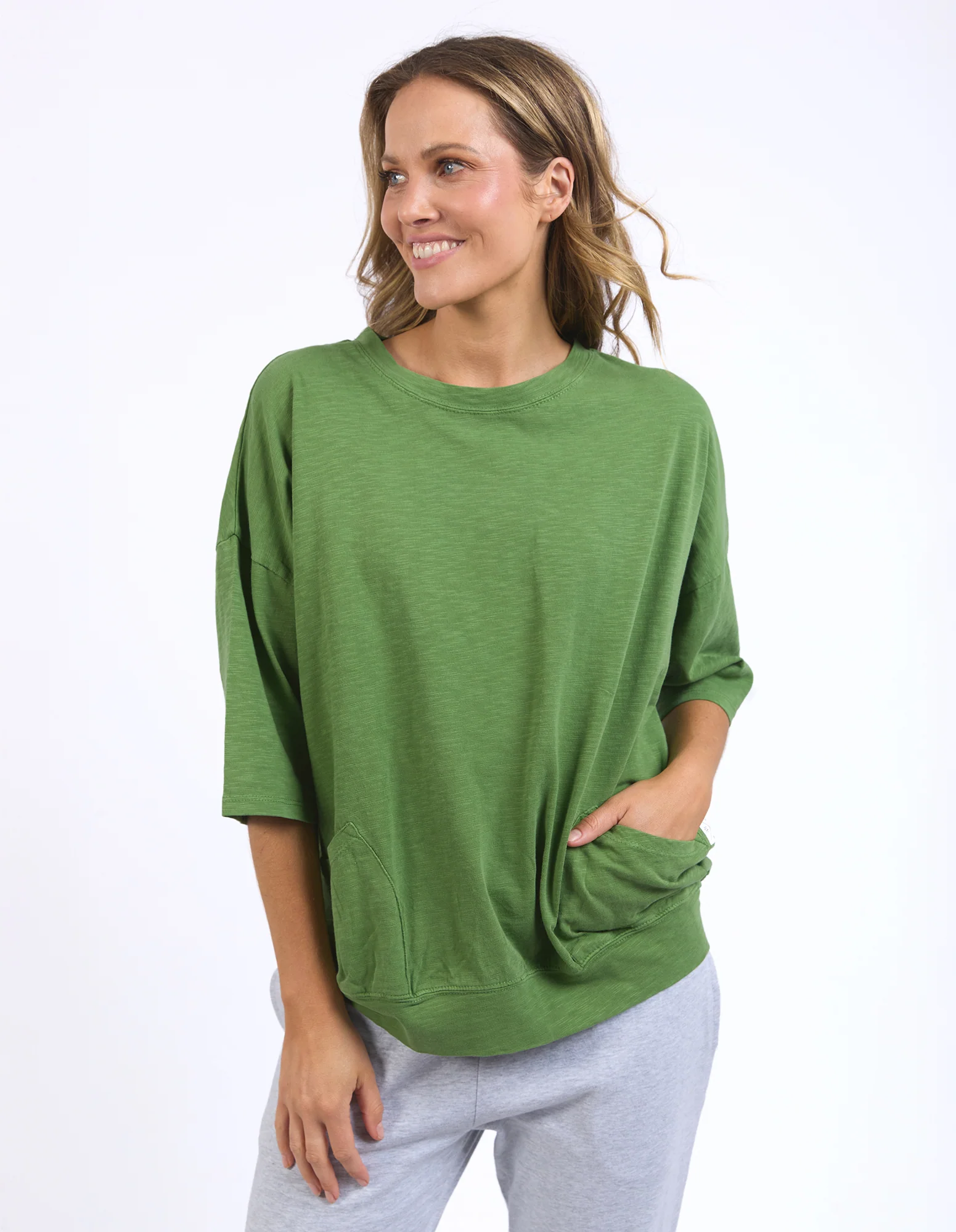 Elm Mazie Sweat Cedar Green