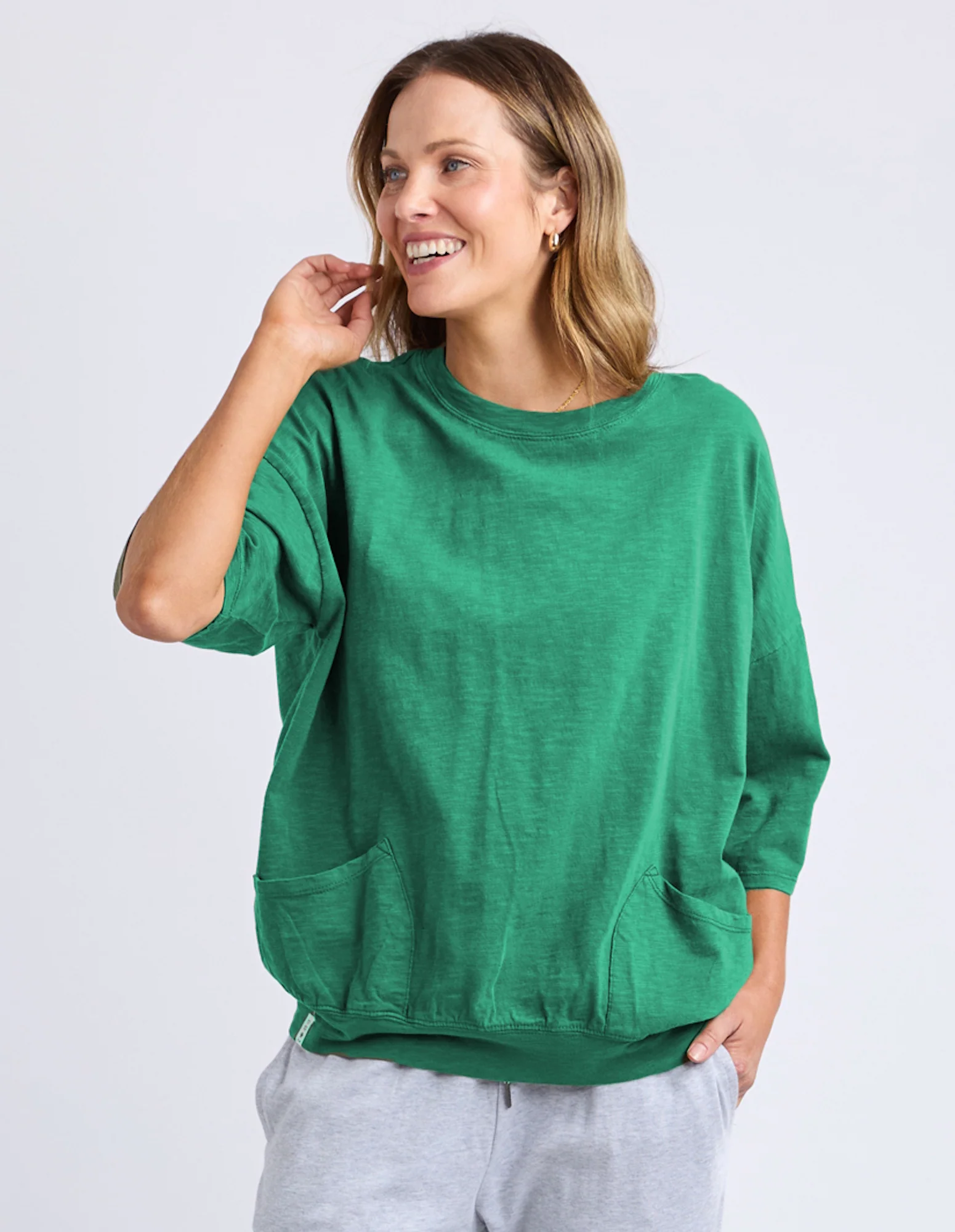 Elm Mazie Sweat Kelly Green