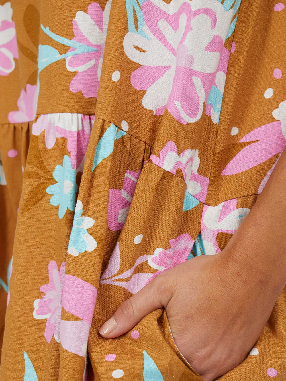 Elm Paloma Floral Dress - Mustard - Image 4