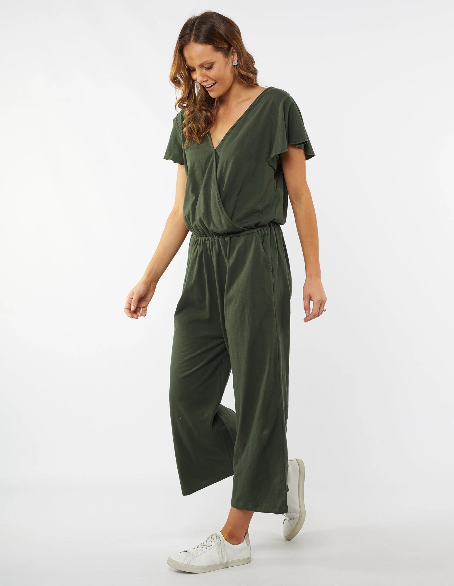 Elm Pia Jumpsuit - Khaki - Image 3