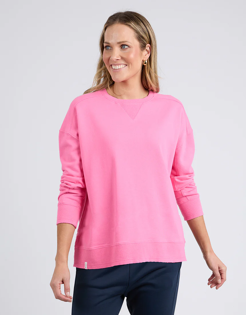 Elm Sophia Crew - Pink Geranium