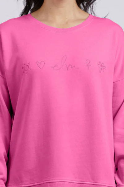 Elm Symbols Crew - Shocking Pink - Image 2