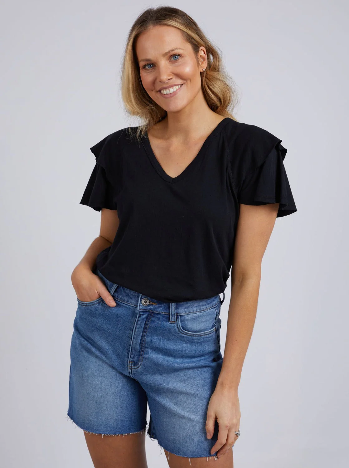 Elm Tulip Tee - Black