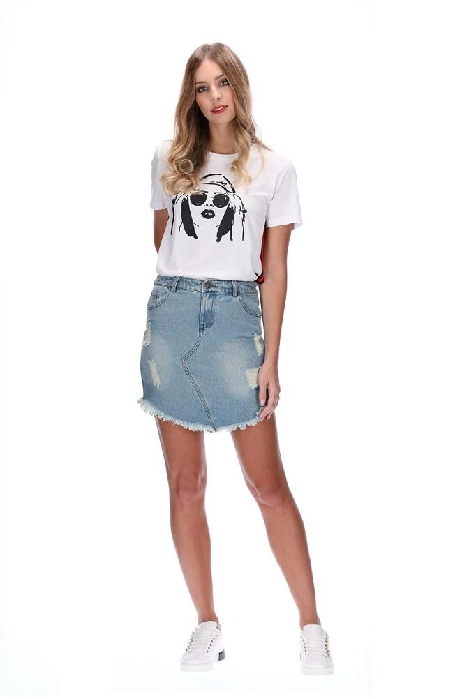 Emma Skirt - Blue Denim