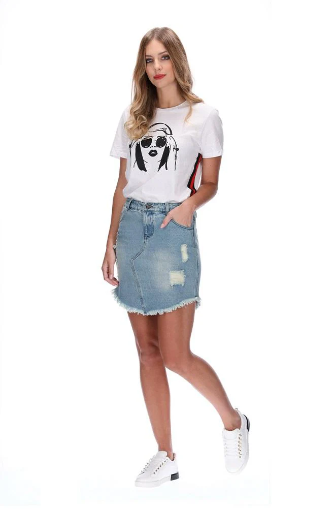 Emma Skirt - Blue Denim - Image 3