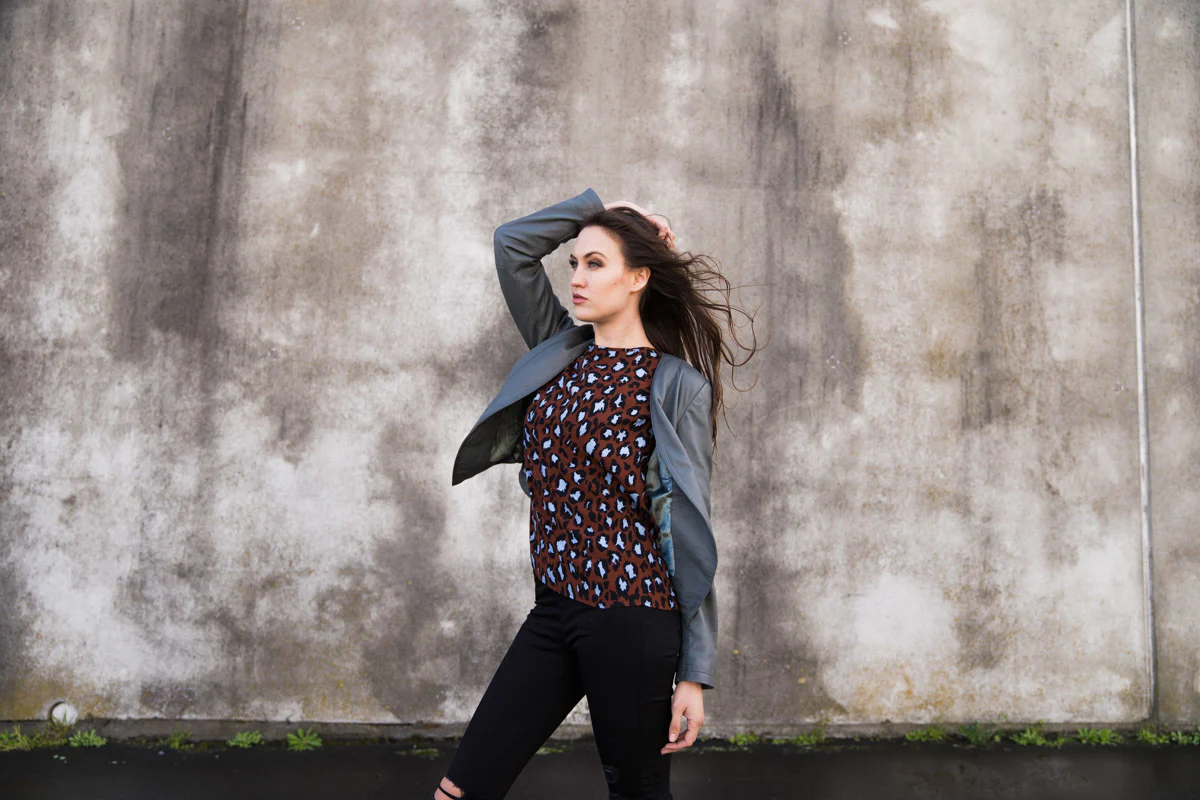 Seduce Escape  Leather Jacket - Slate - Image 5