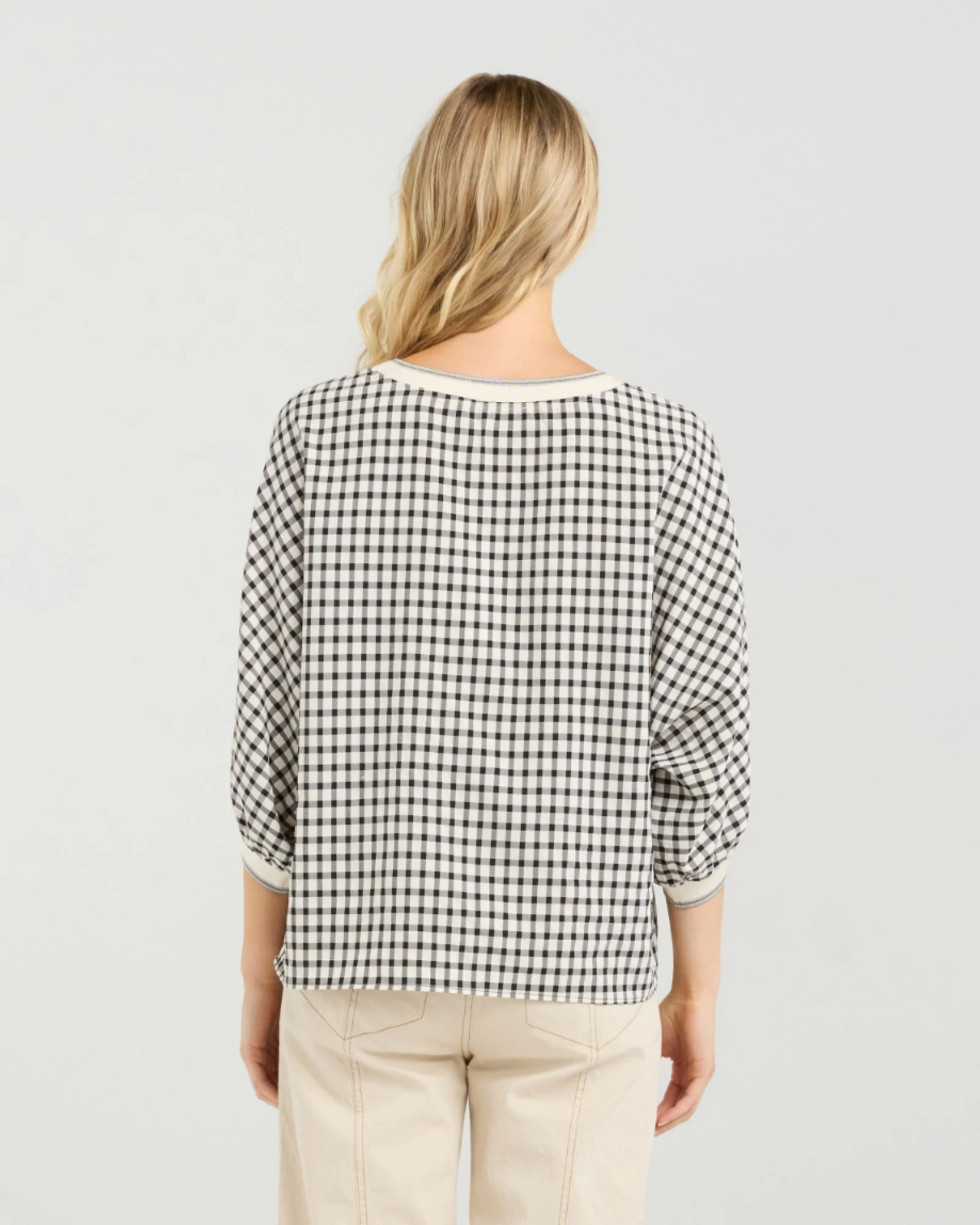 Et Alia Aroha Top - Monochrome Check - Image 2