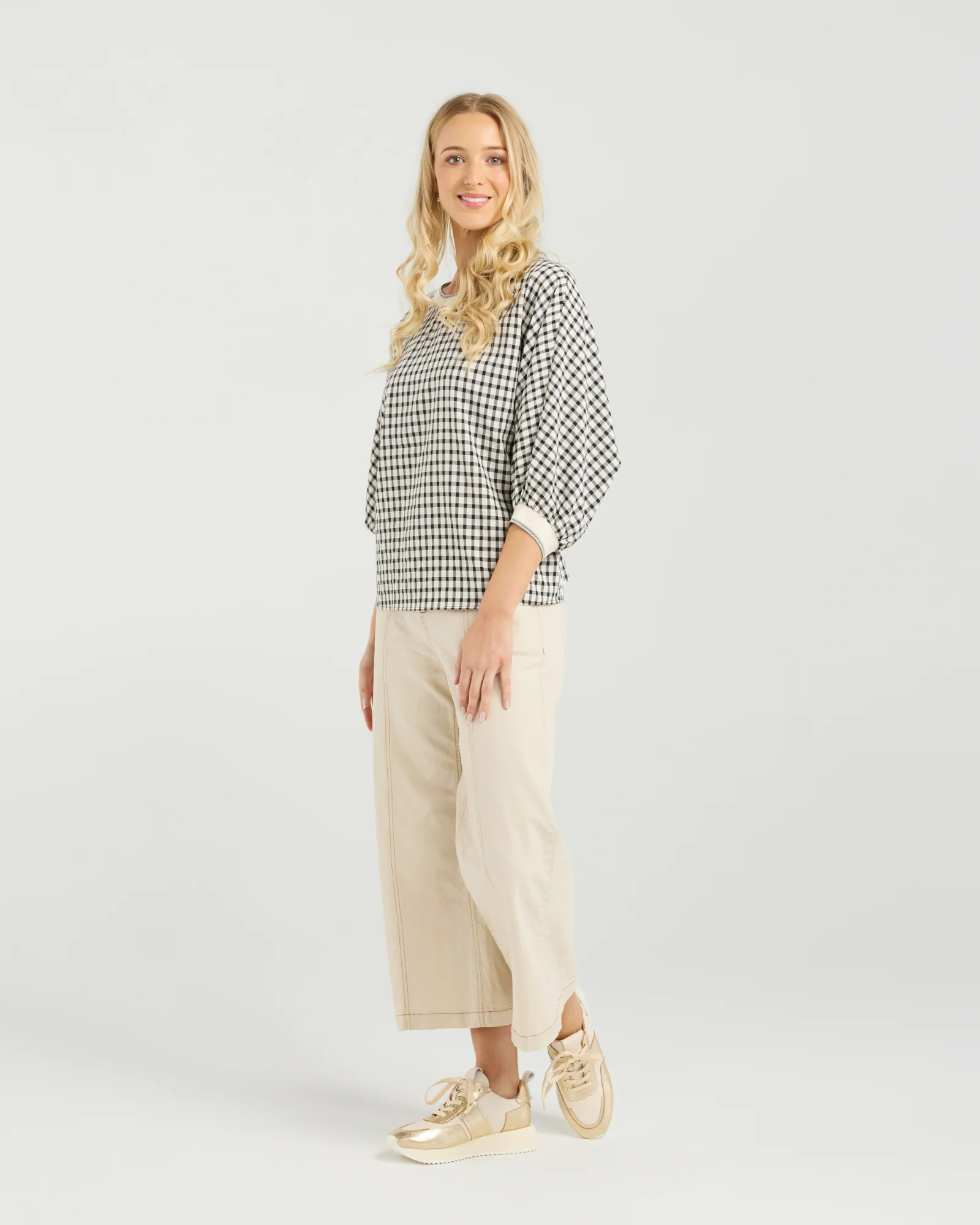 Et Alia Aroha Top - Monochrome Check - Image 20