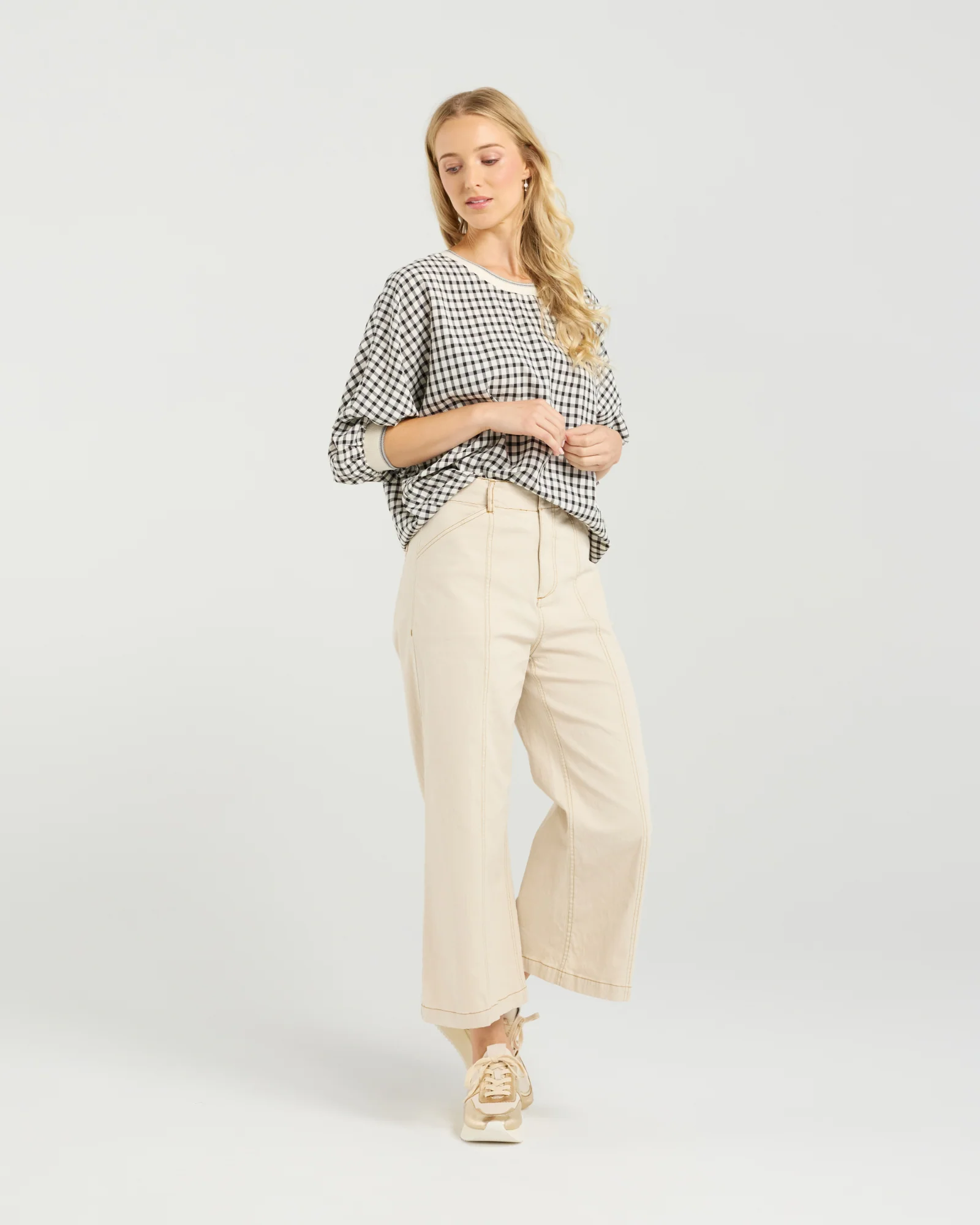 Et Alia Aroha Top - Monochrome Check - Image 22