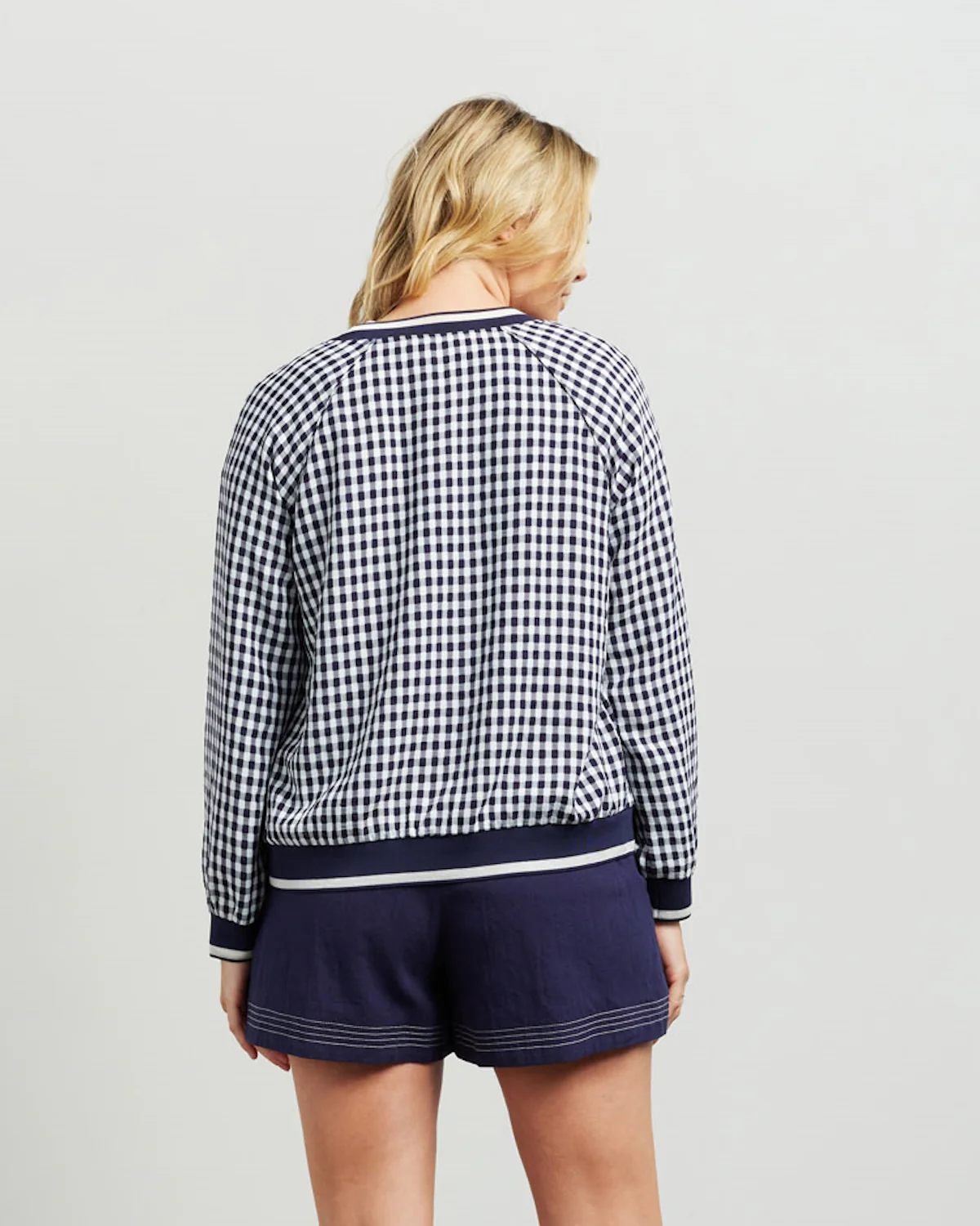 Et Alia Bobby Bomber - Ink/White Check - Image 3