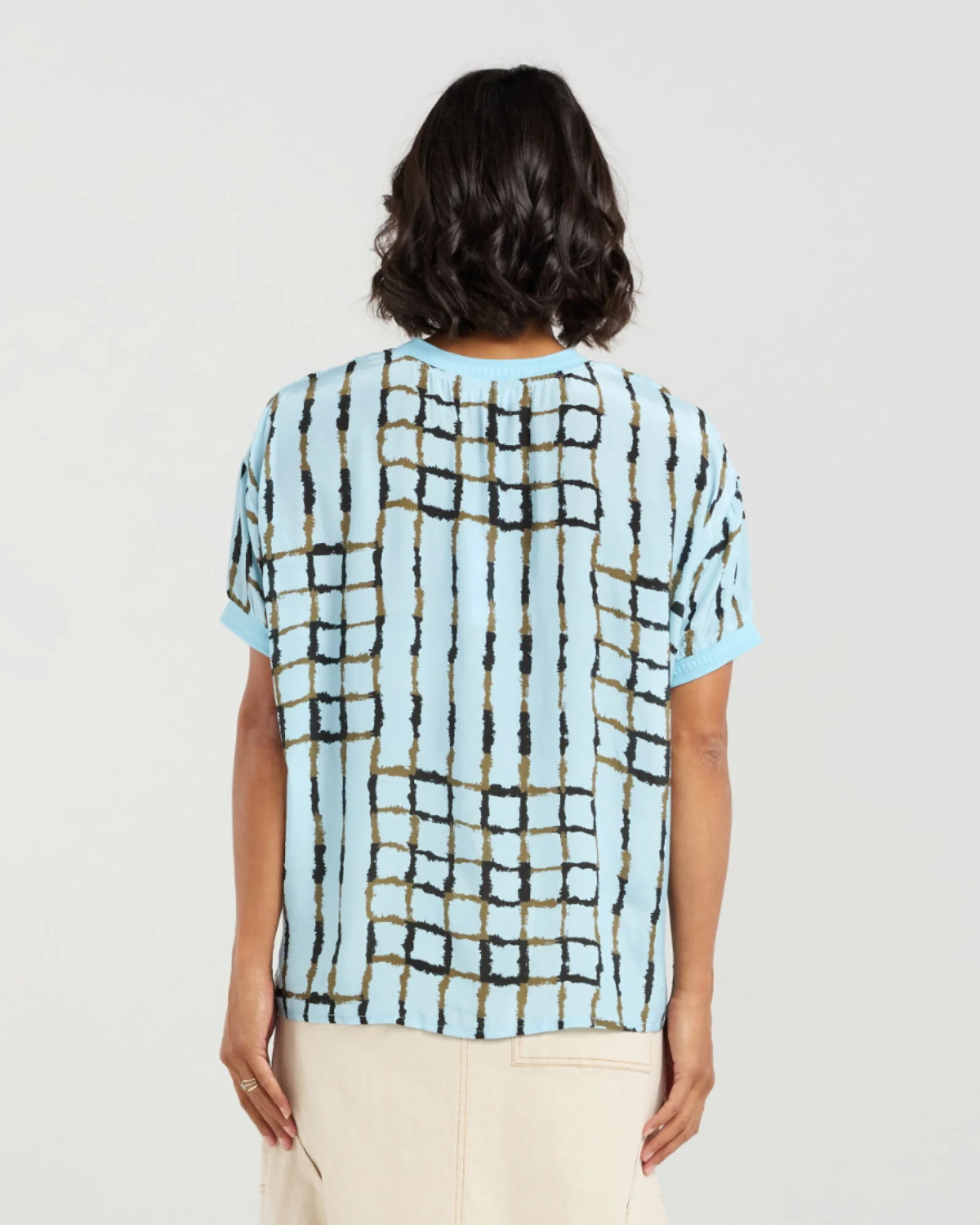 Et Alia Brea Top - Skyline Plaid - Image 2