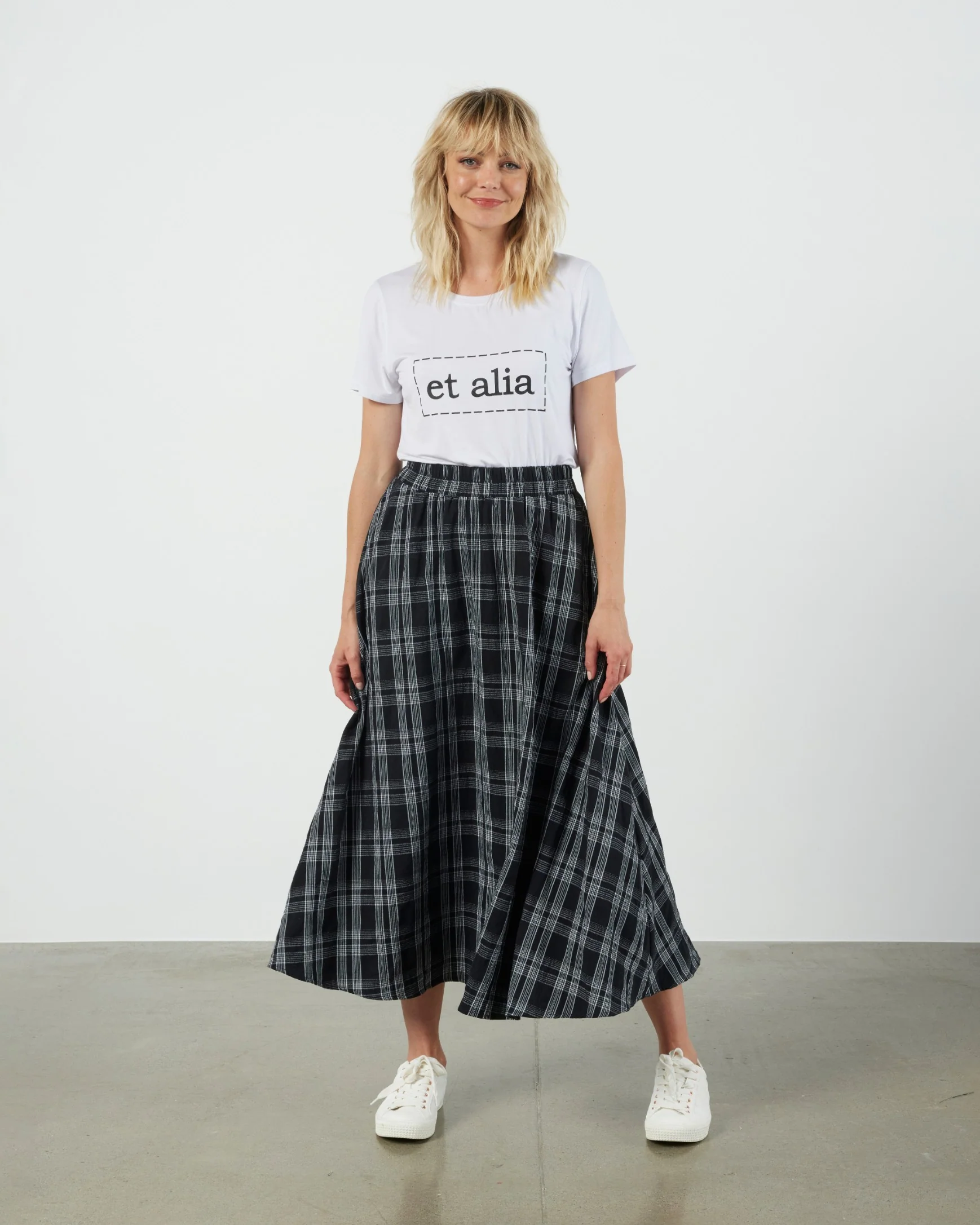 Et Alia Cece Skirt Black Plaid