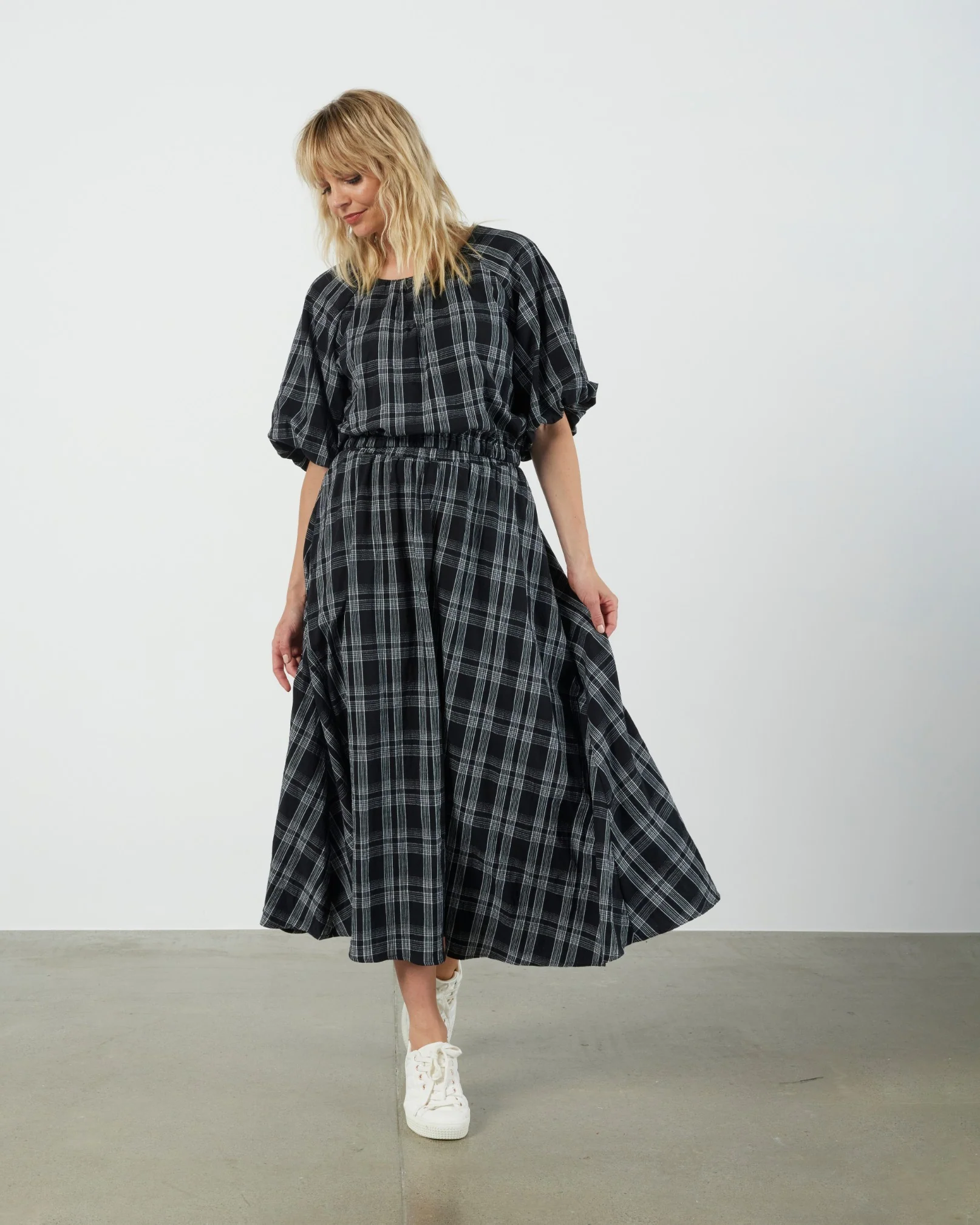 Et Alia Cece Skirt Black Plaid - Image 6