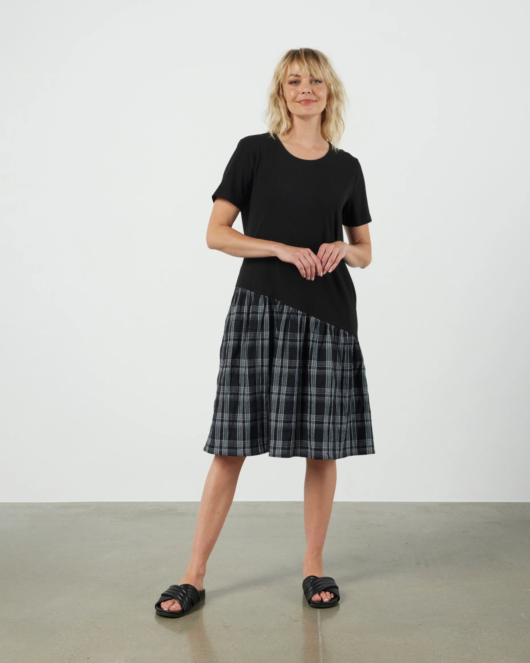 Et Alia Harriet Dress Black Plaid