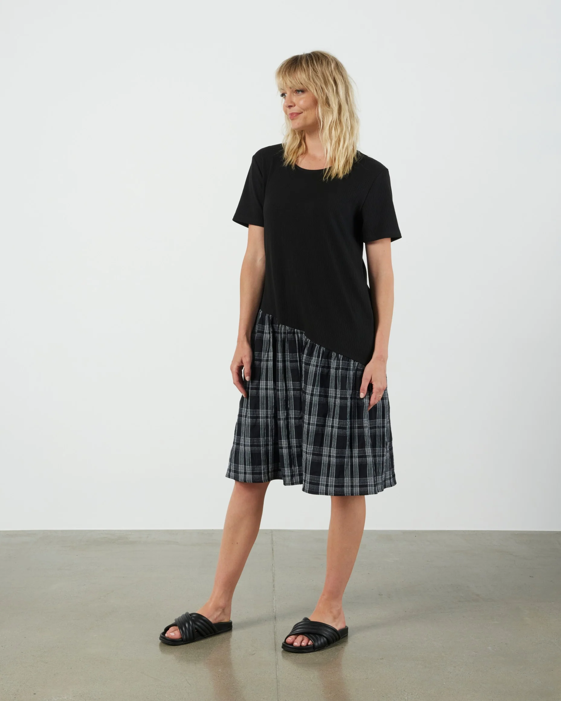 Et Alia Harriet Dress Black Plaid - Image 4