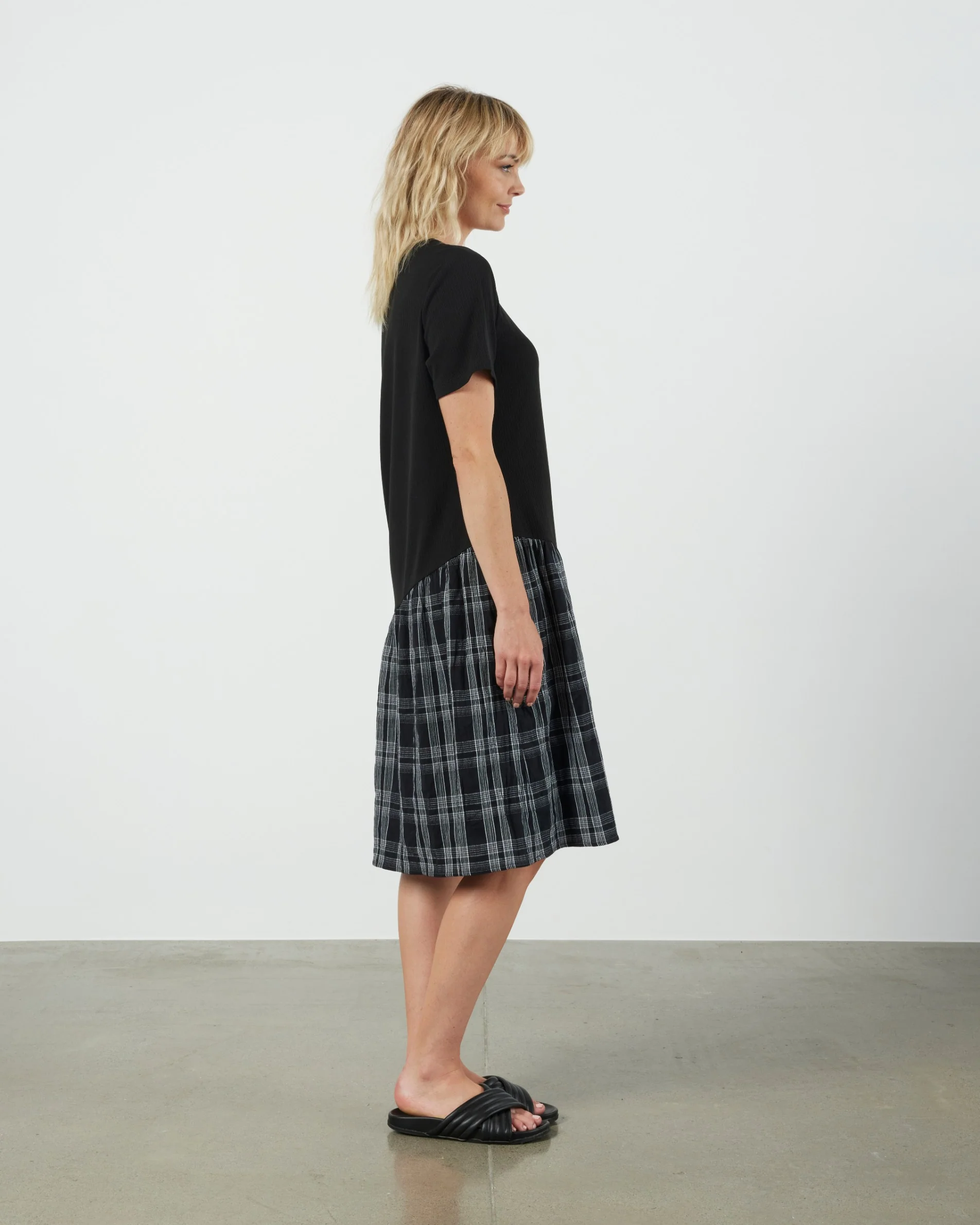 Et Alia Harriet Dress Black Plaid - Image 5