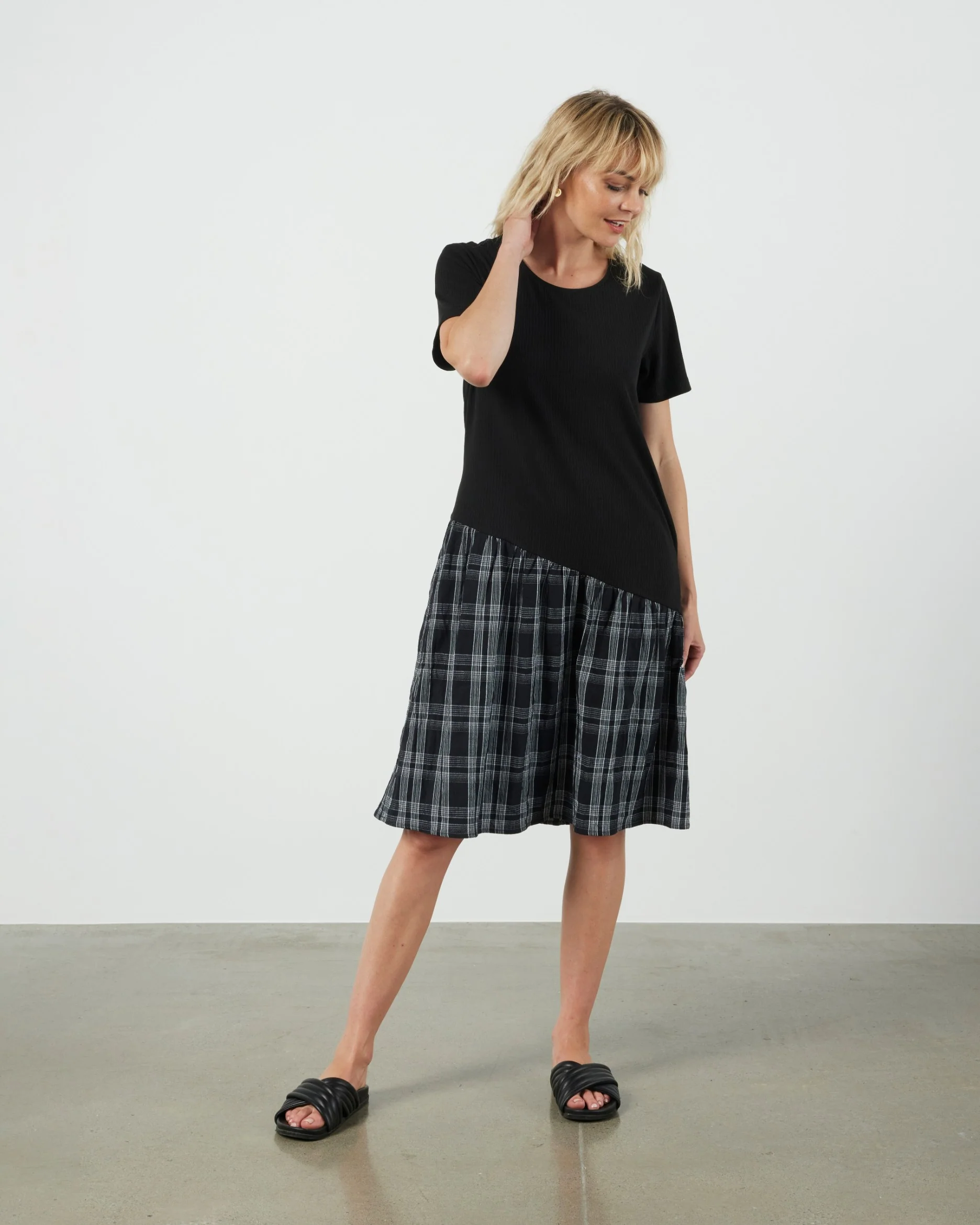 Et Alia Harriet Dress Black Plaid - Image 6