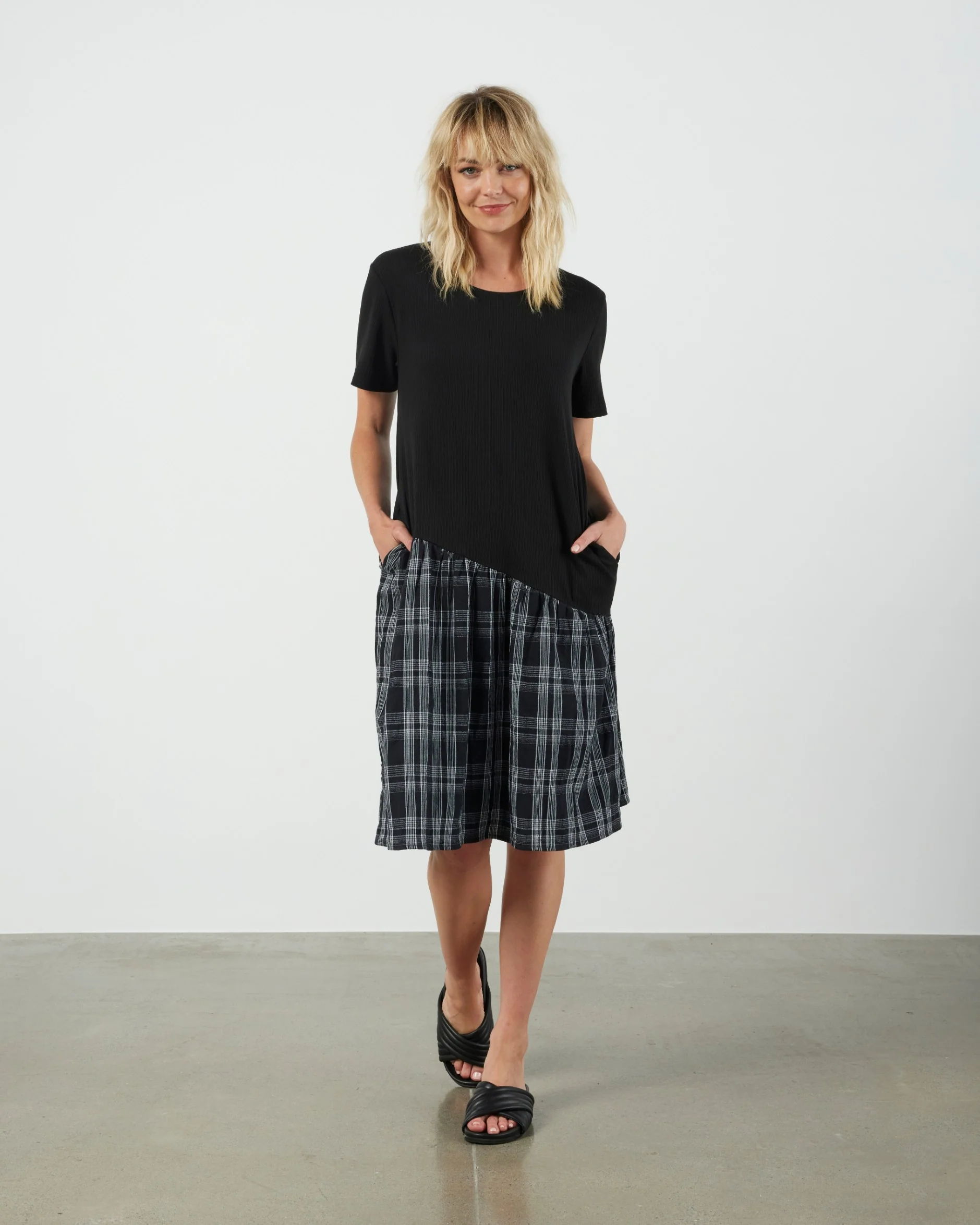 Et Alia Harriet Dress Black Plaid - Image 8