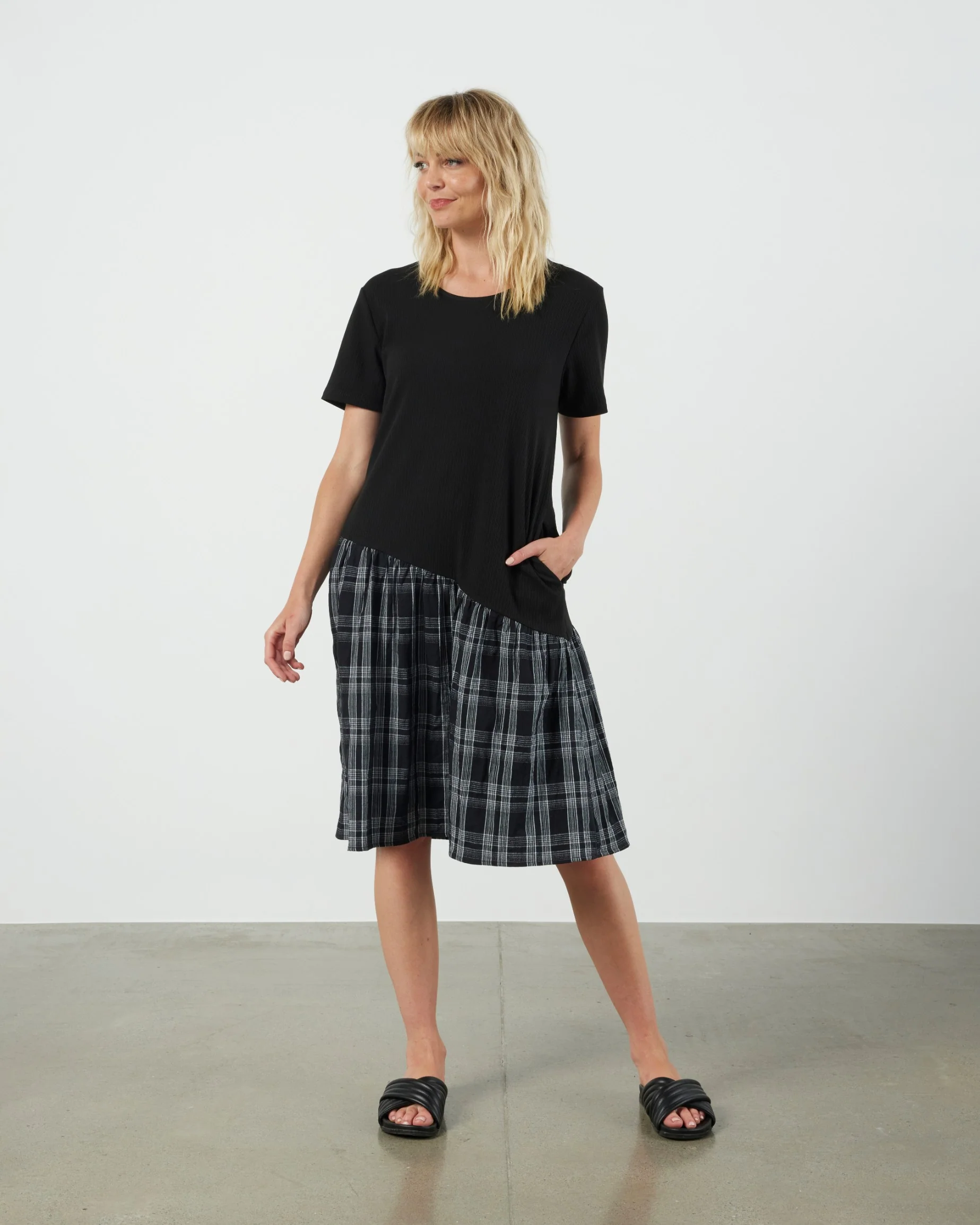 Et Alia Harriet Dress Black Plaid - Image 9