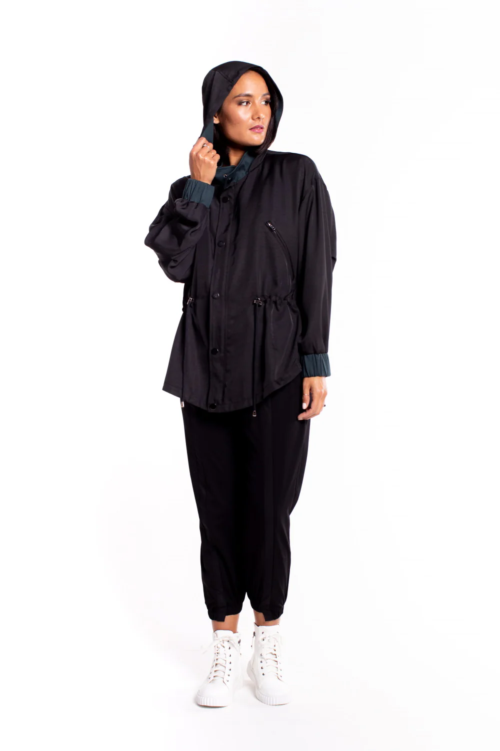 Et Alia Hudson Anorak - Black/Dark Teal - Image 4