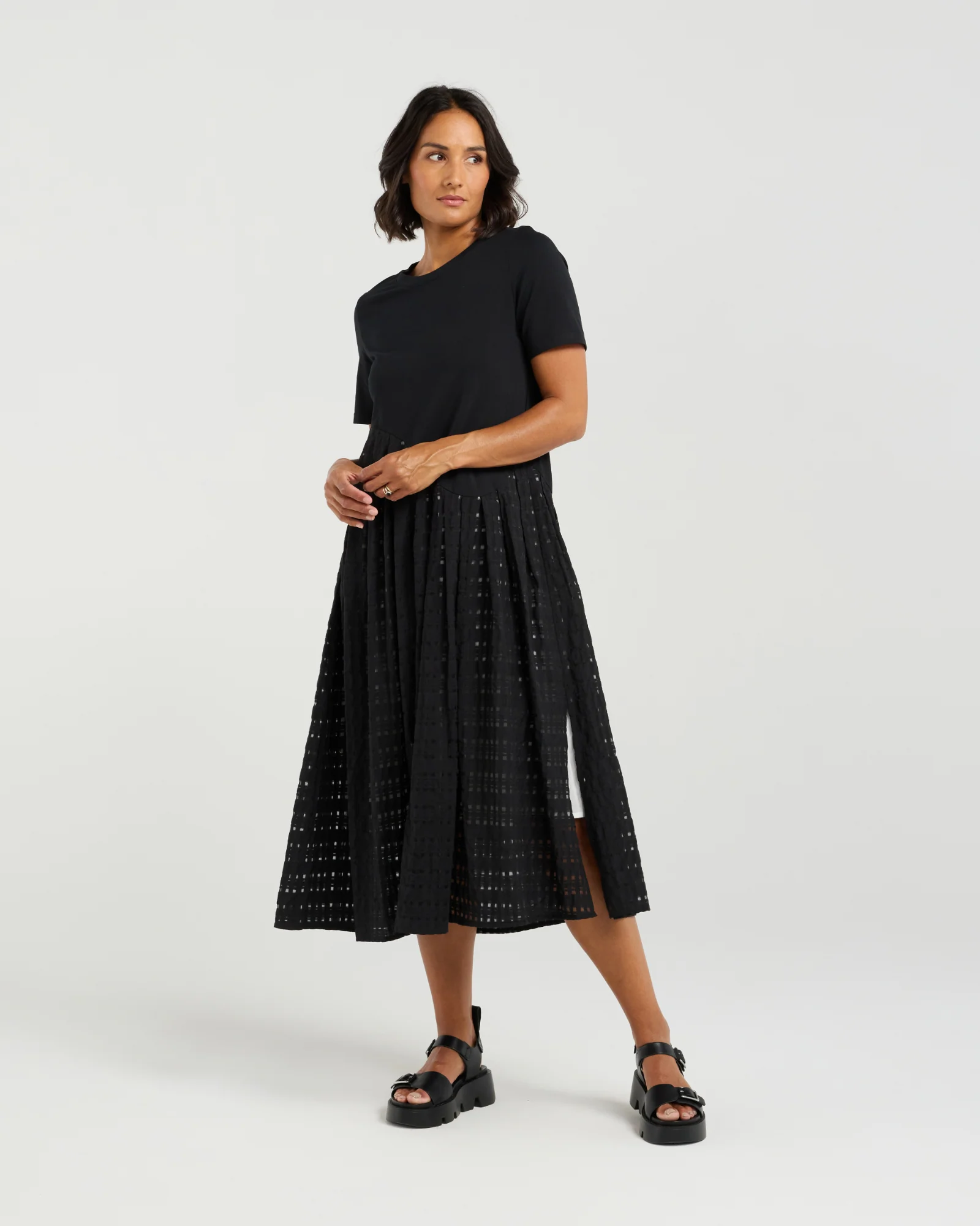 Et Alia Lee Dress - Noir Check - Image 4