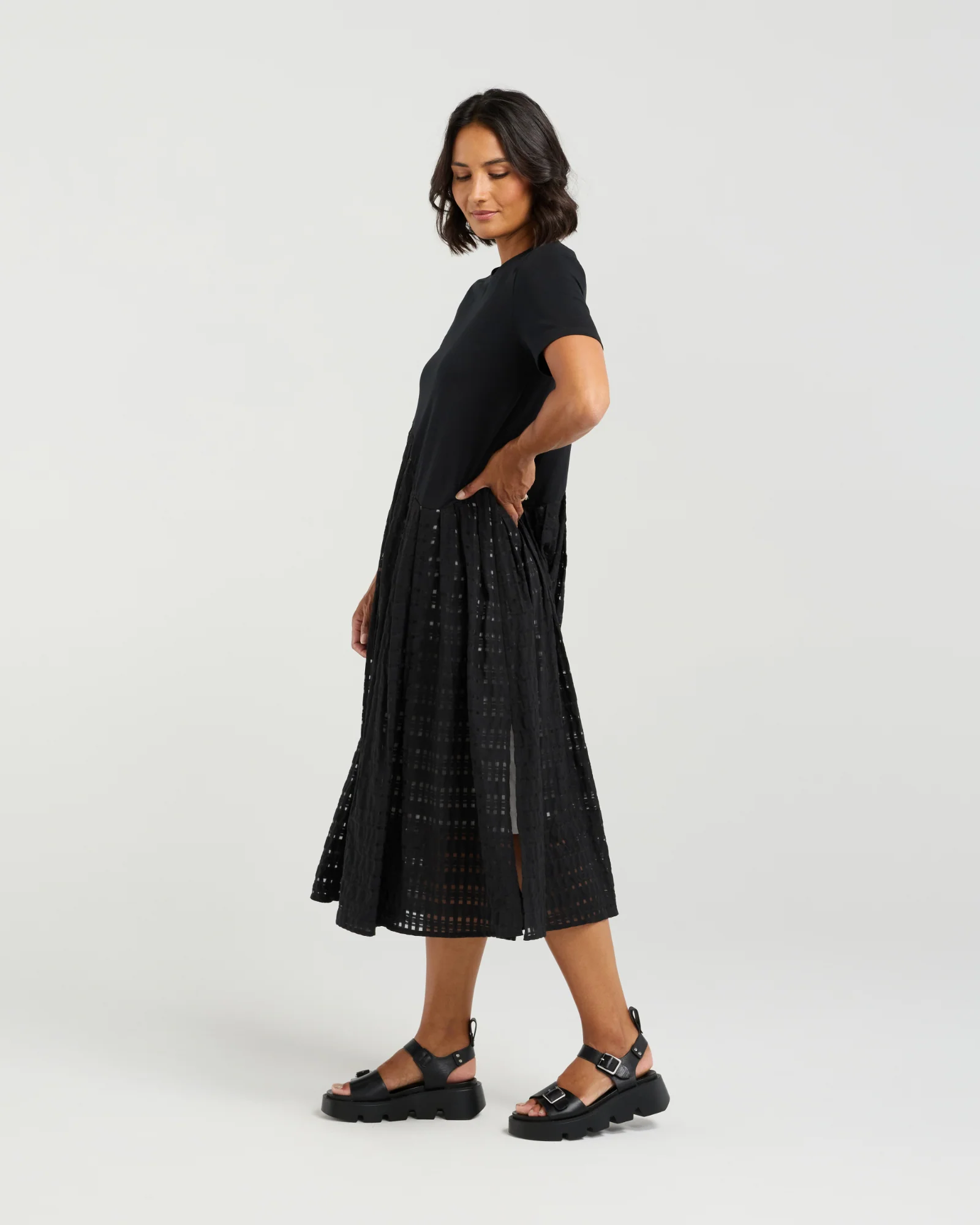 Et Alia Lee Dress - Noir Check - Image 5