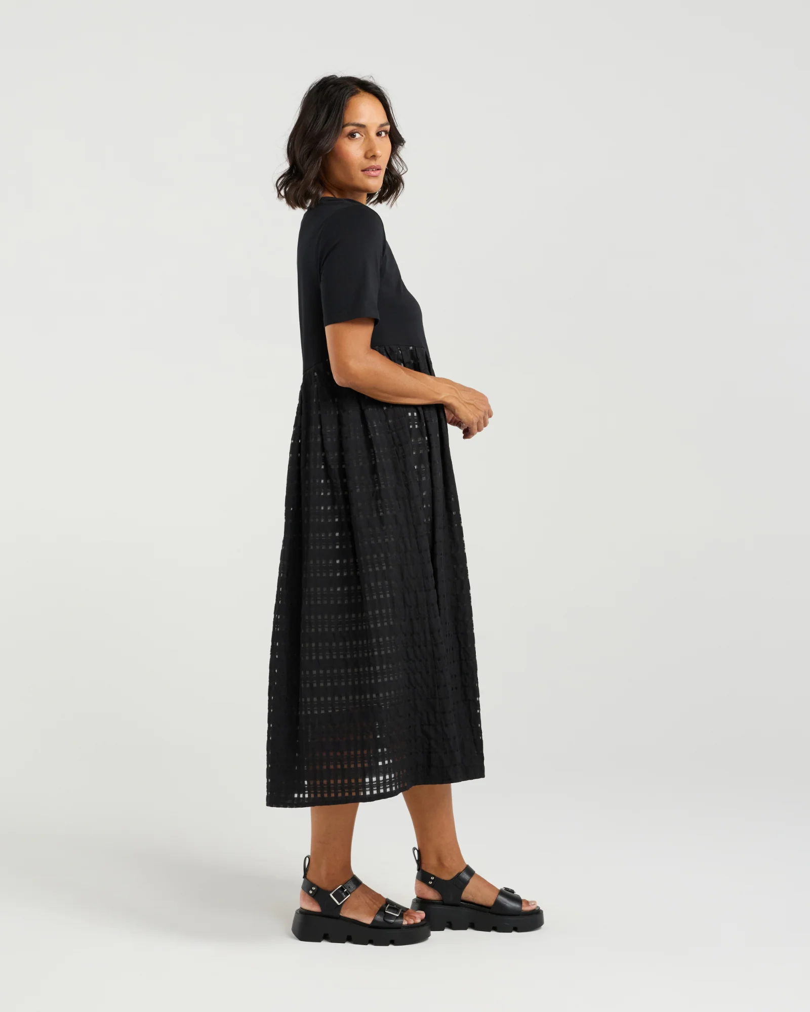 Et Alia Lee Dress - Noir Check - Image 6