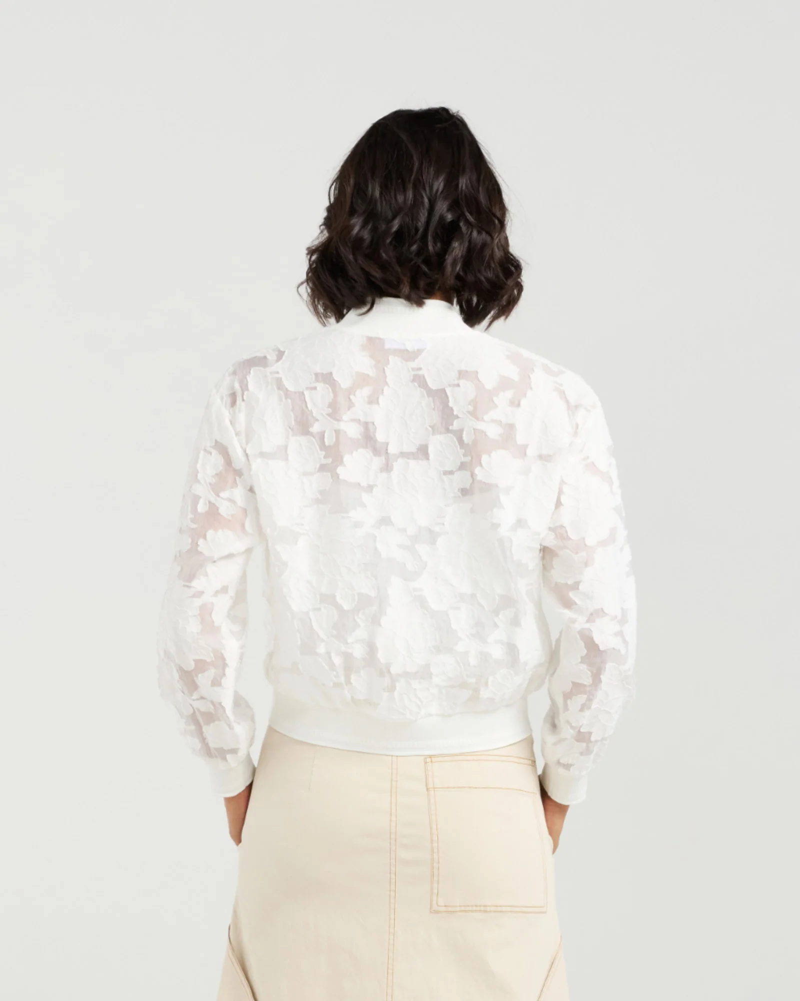 Et Alia Skylar Bomber - Ivory Florals - Image 2